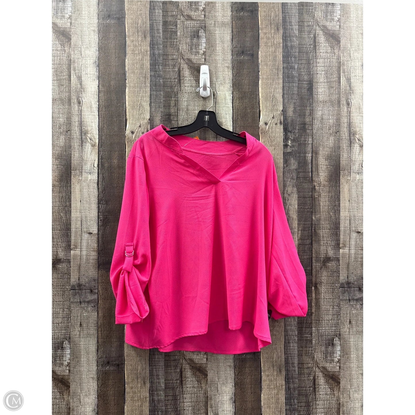 Top Long Sleeve By Cmf In Pink, Size: Xxl