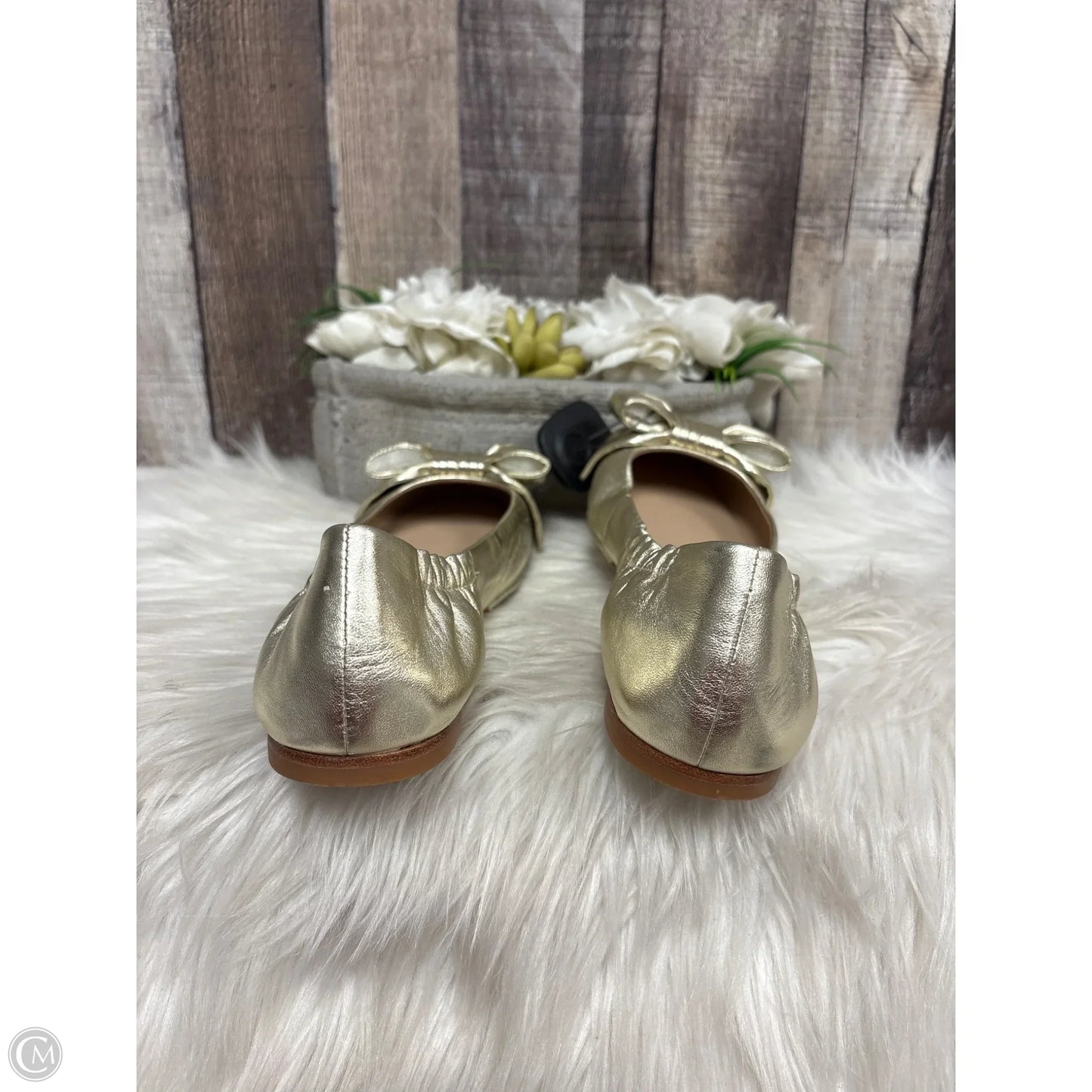 Shoes Designer By Tory Burch In Gold, Size: 8