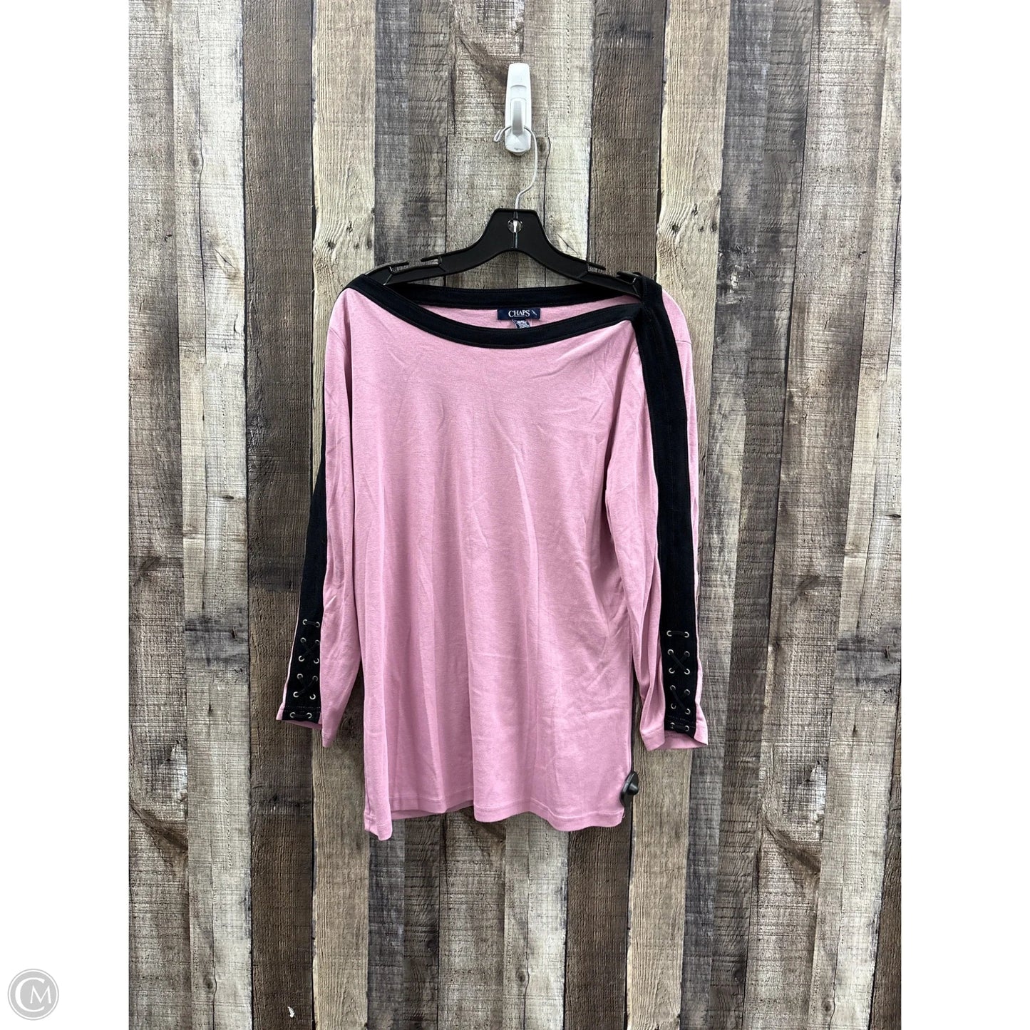 Top Long Sleeve By Chaps In Pink, Size: Xl