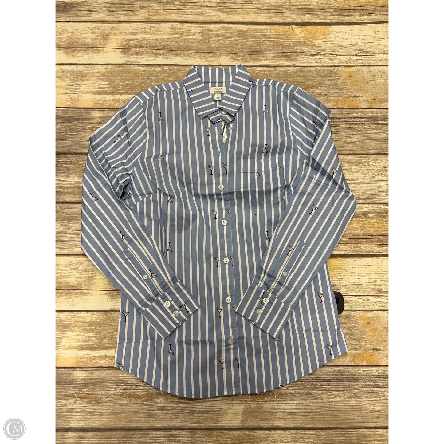 Top Long Sleeve By J. Crew In Striped Pattern, Size: Xs