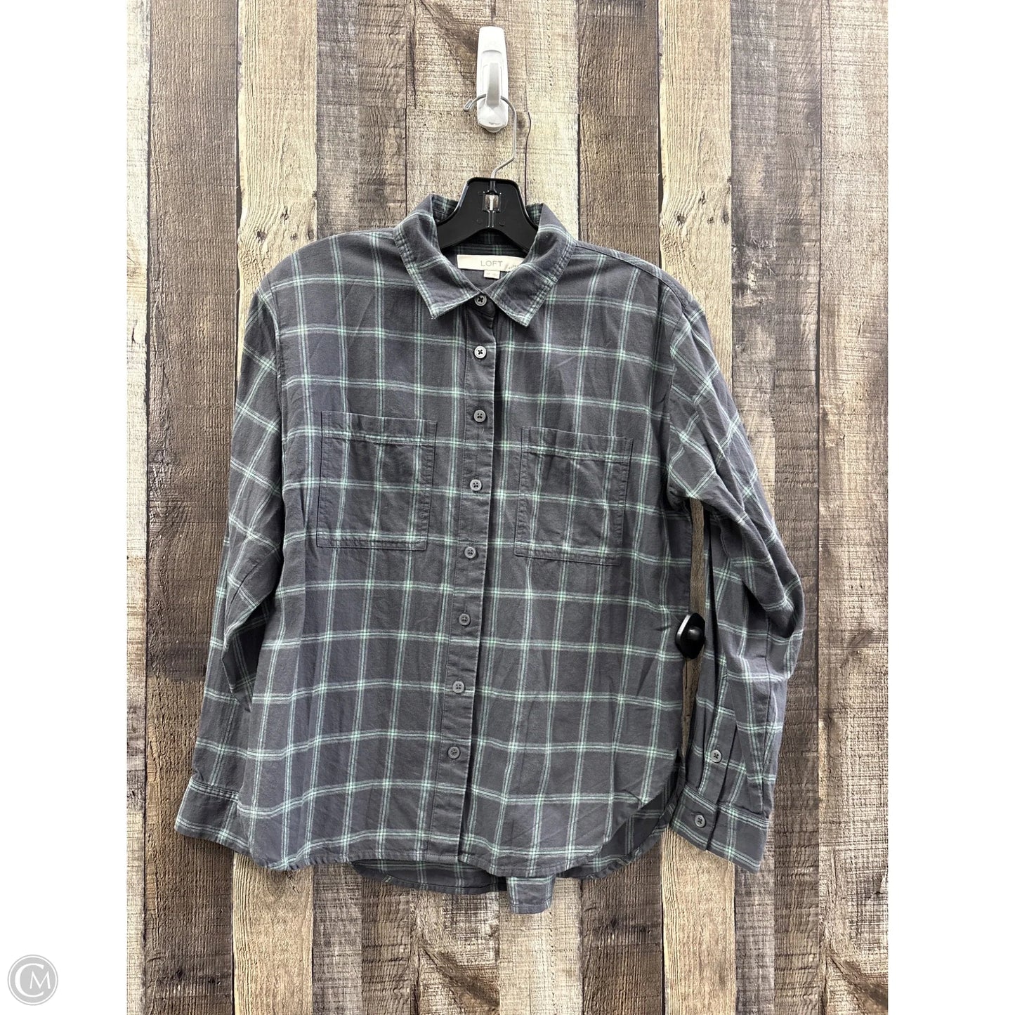 Top Long Sleeve By Loft In Grey, Size: S