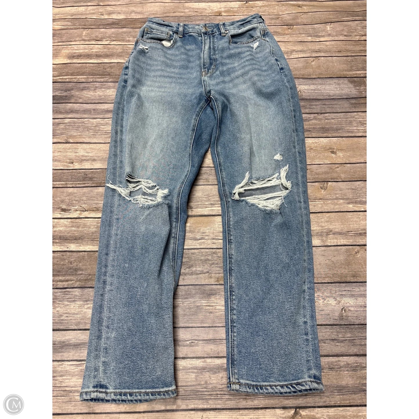 Jeans Straight By American Eagle In Blue, Size: 6
