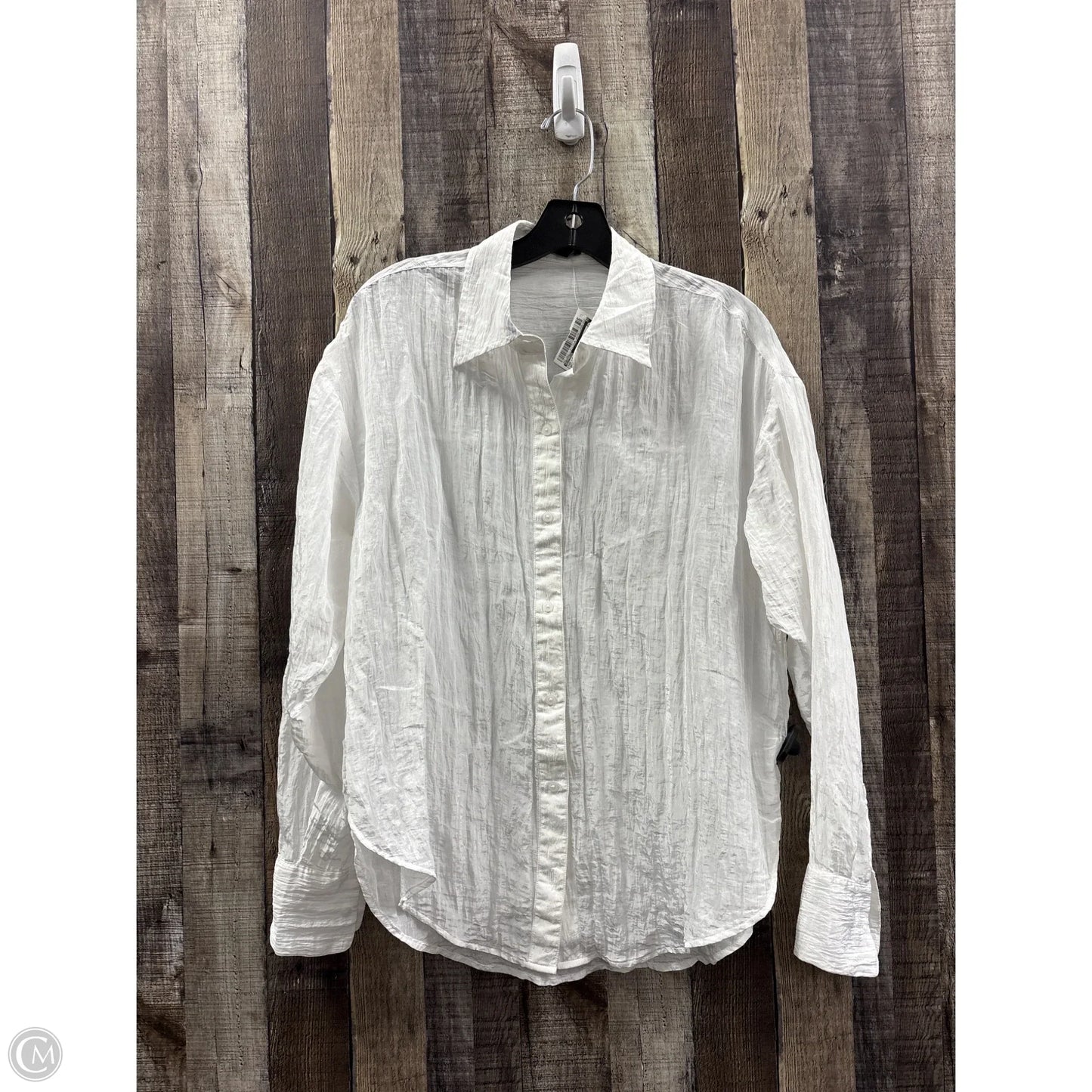 Top Long Sleeve By Express In White, Size: S