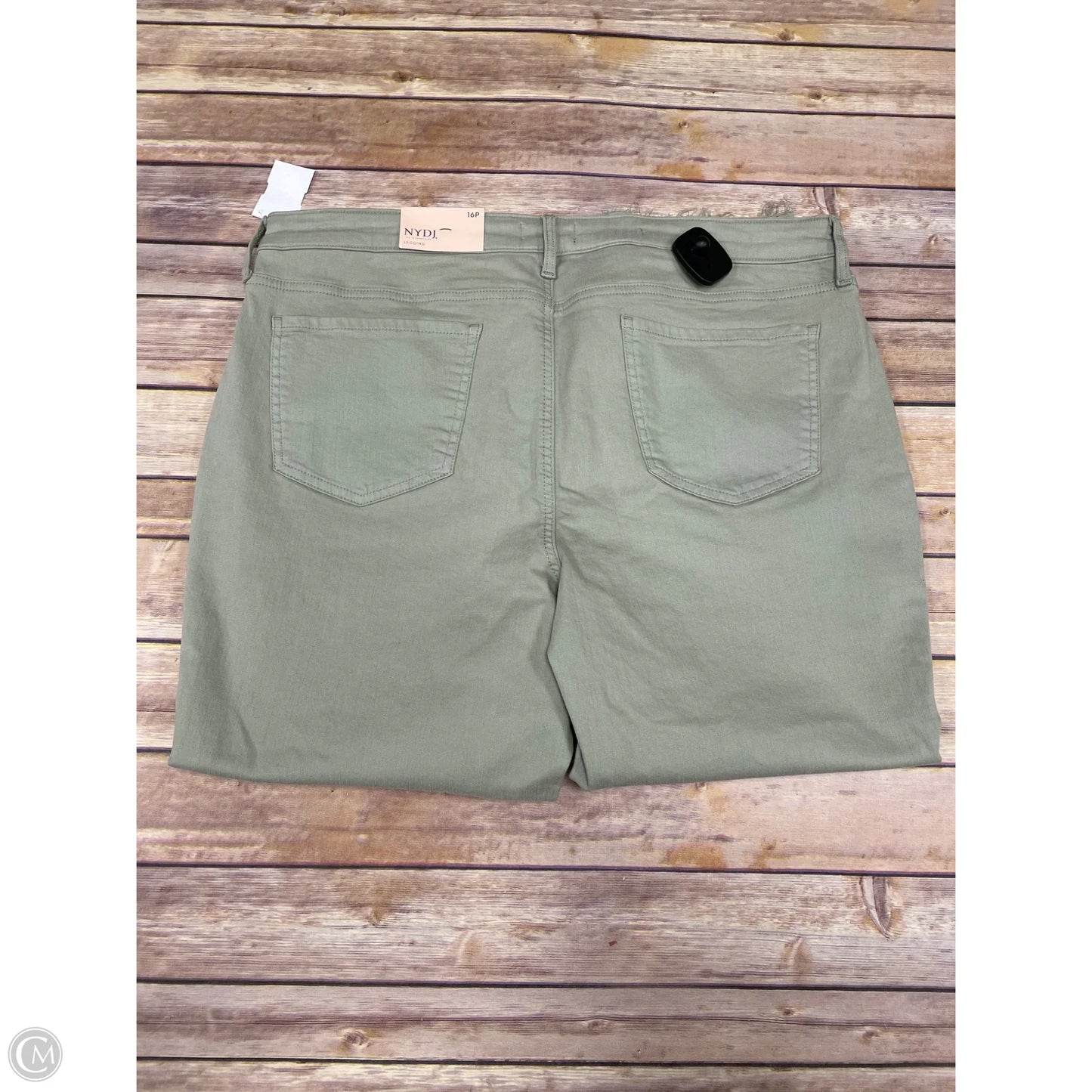 Jeans Straight By Not Your Daughters Jeans In Green Denim, Size: 16