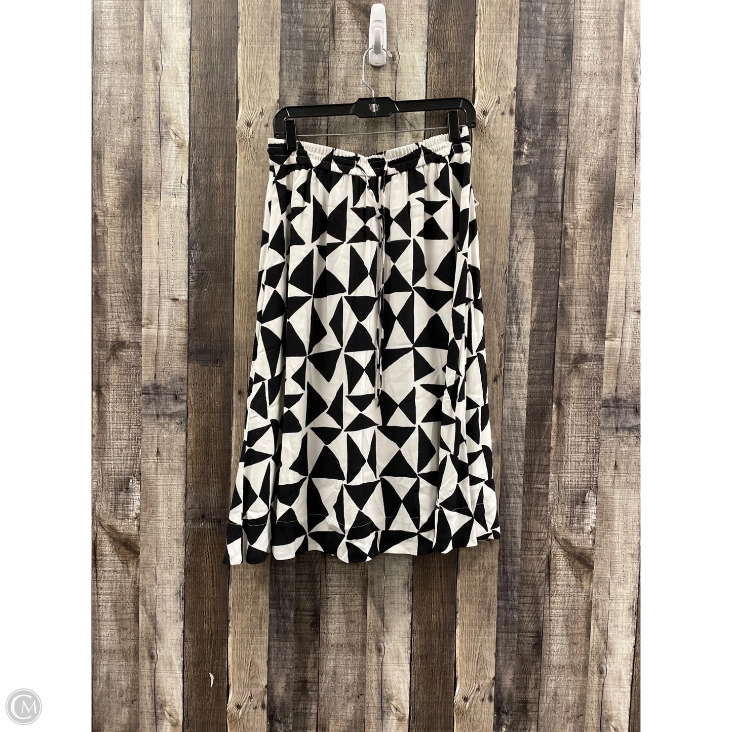 Skirt Midi By Loft In Black & White, Size: S