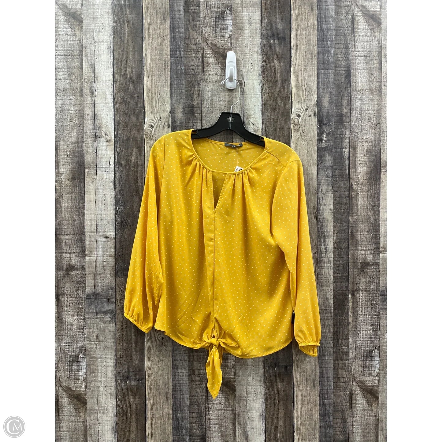 Top Long Sleeve By West Kei In Yellow, Size: S