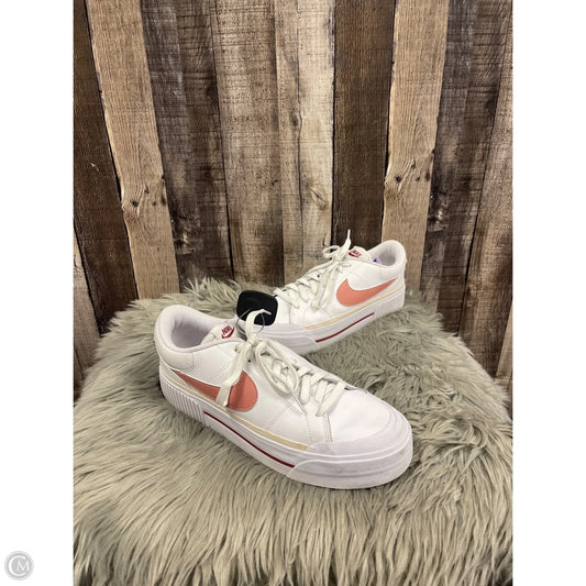 Shoes Sneakers By Nike In Pink & White, Size: 12