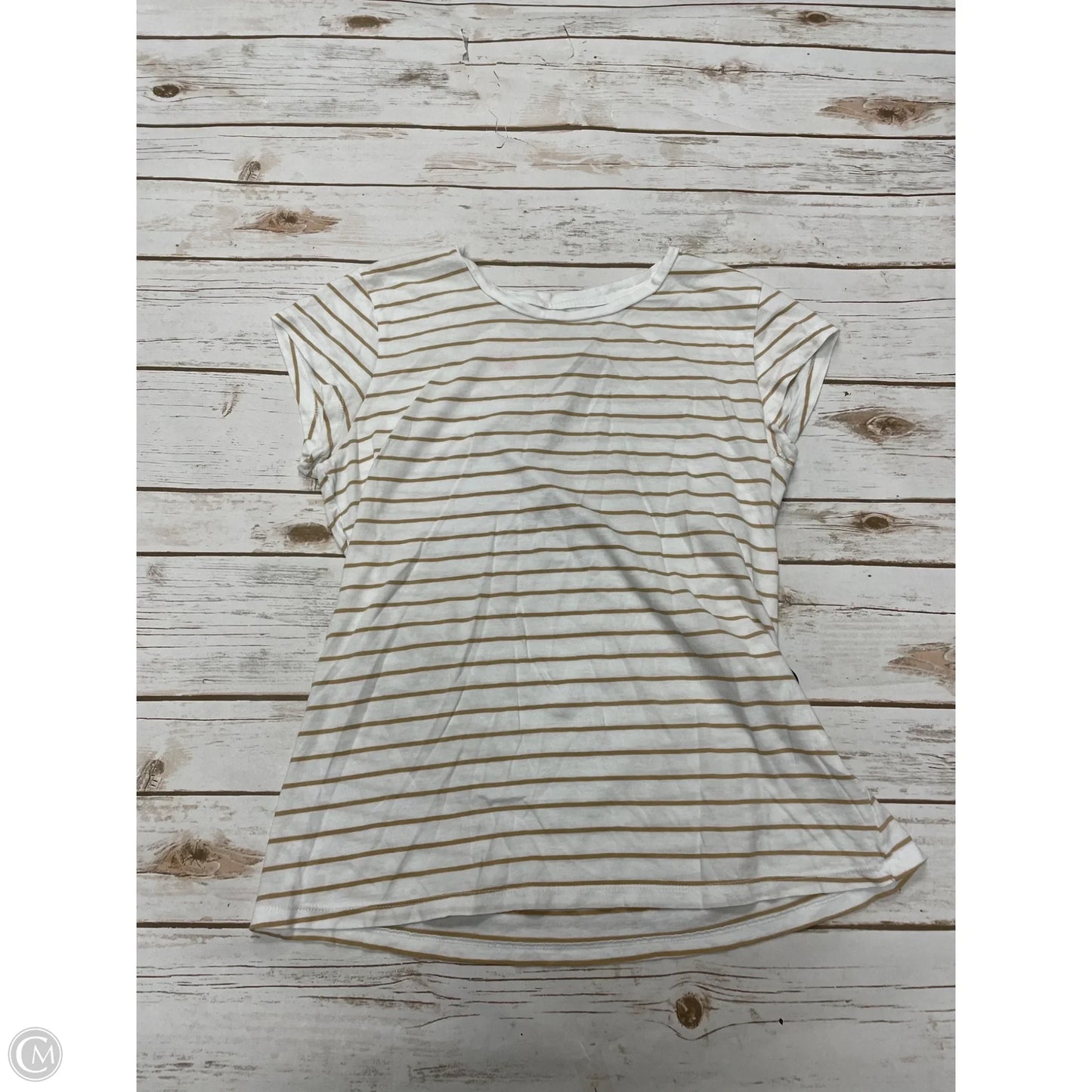 Top Short Sleeve Basic By Universal Thread In Striped Pattern, Size: M