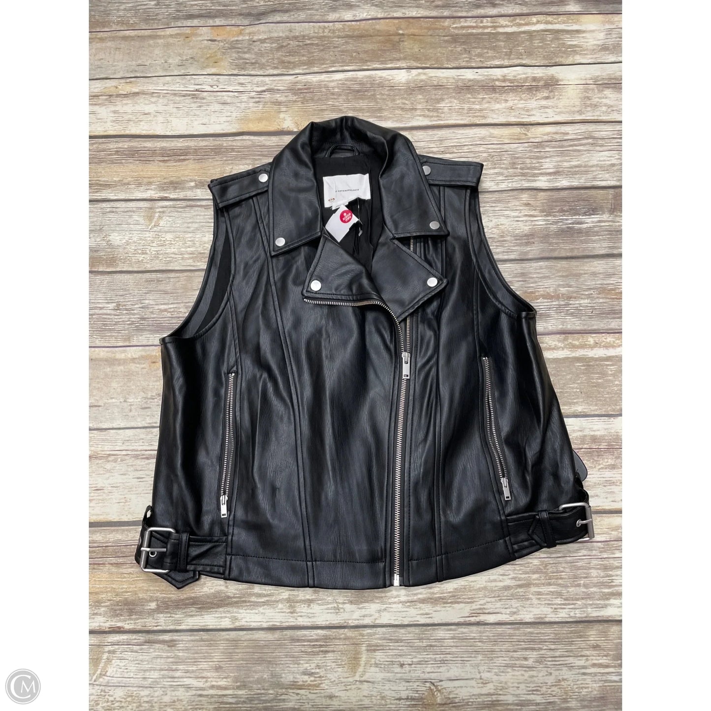 Vest Other By Anthropologie In Black, Size: Xl