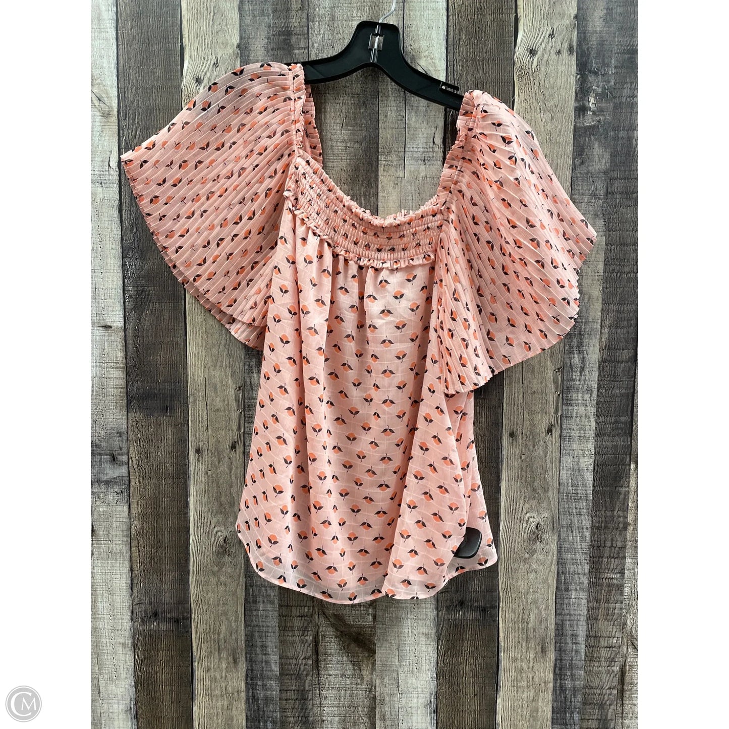 Top Short Sleeve By Ann Taylor In Floral Print, Size: M