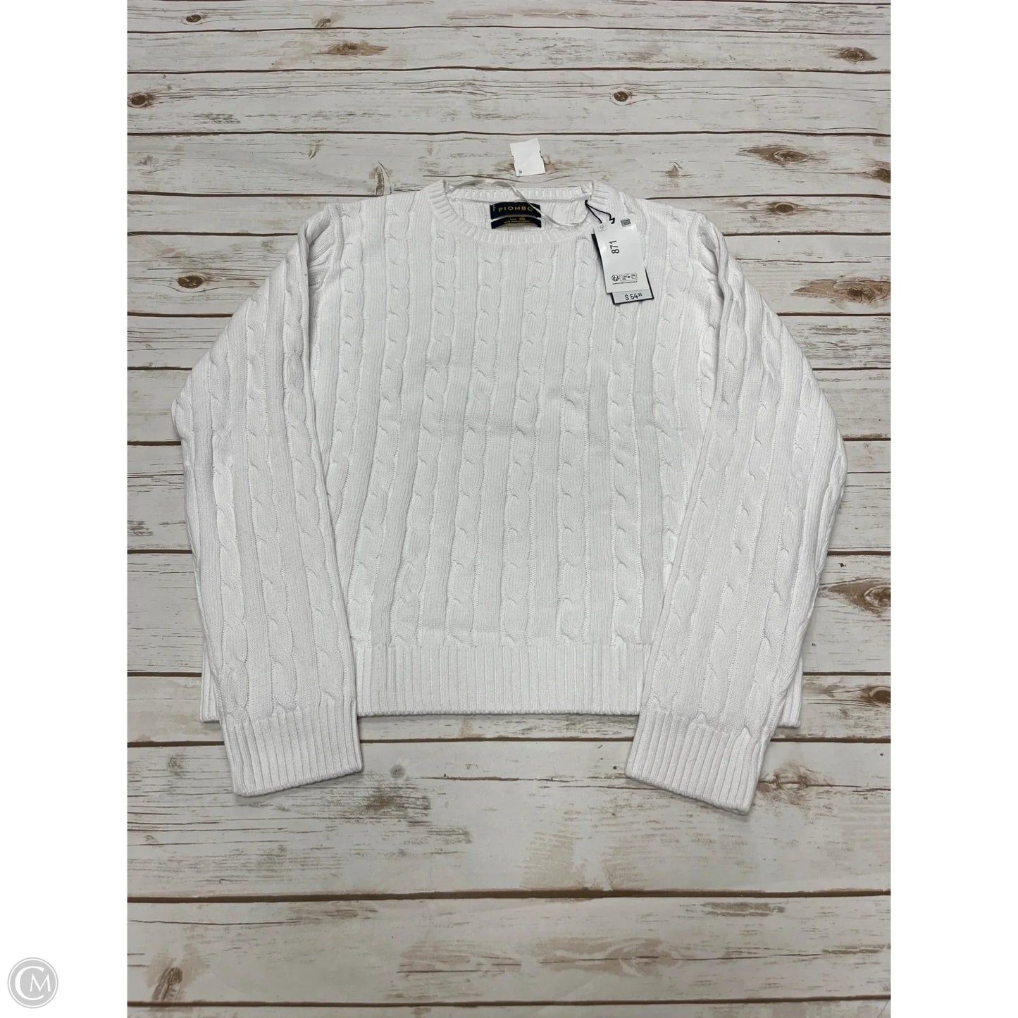 Sweater By Cme In White, Size: Xxl