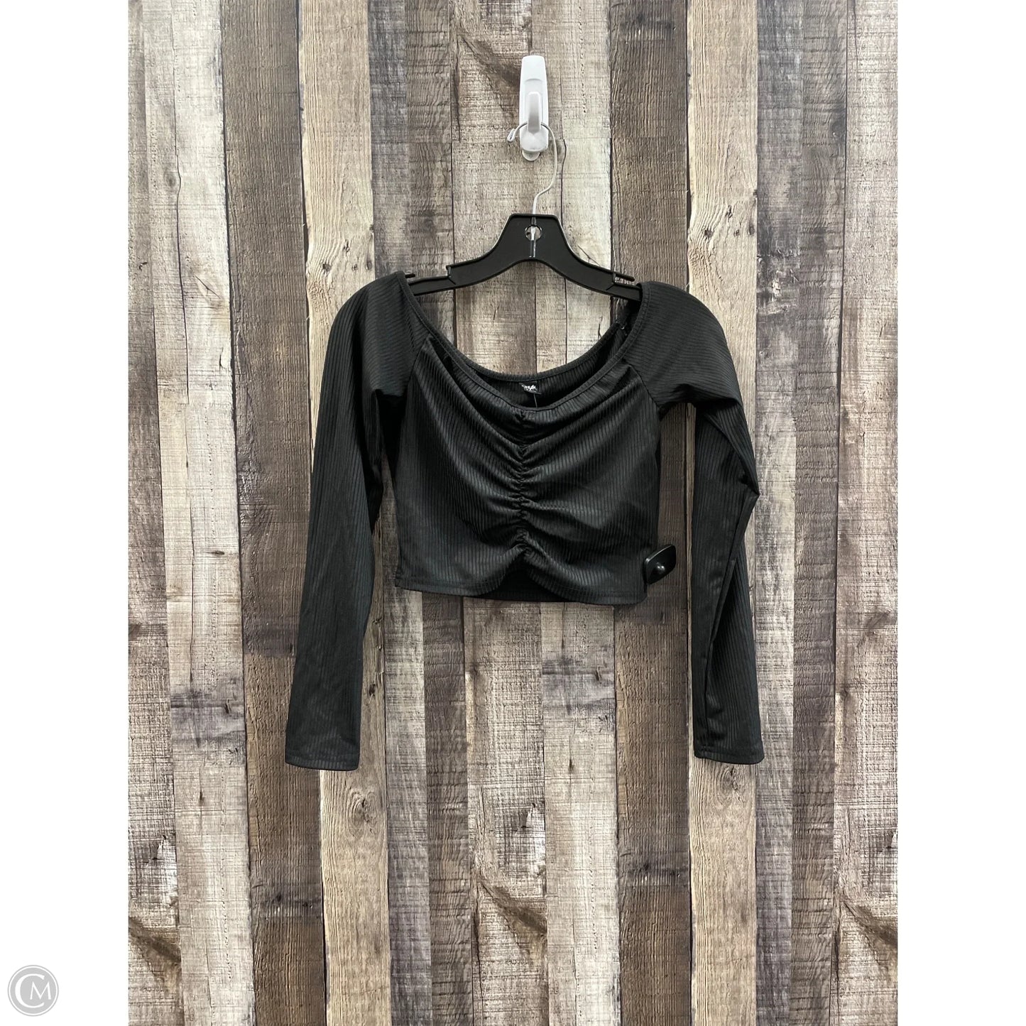 Top Long Sleeve By Shein In Black, Size: M
