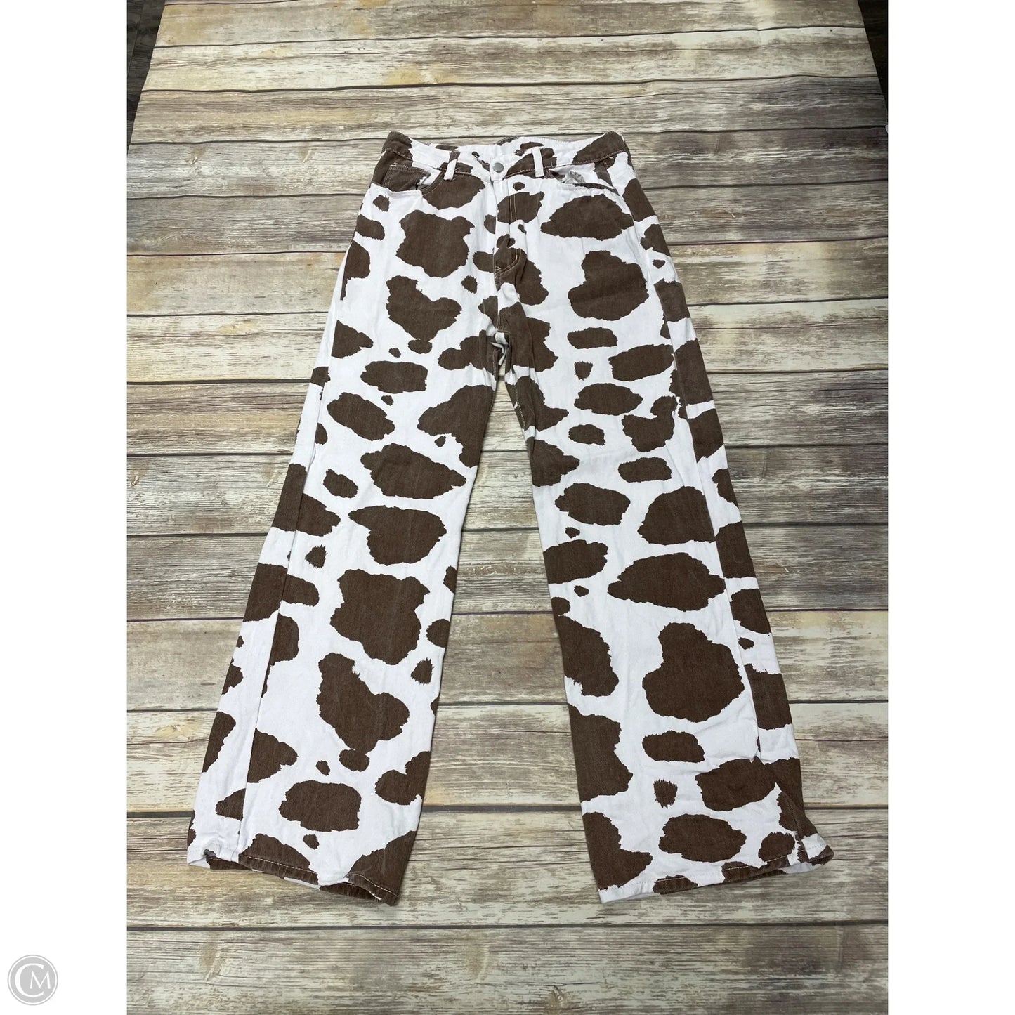 Jeans Straight By Shein In Animal Print, Size: 8
