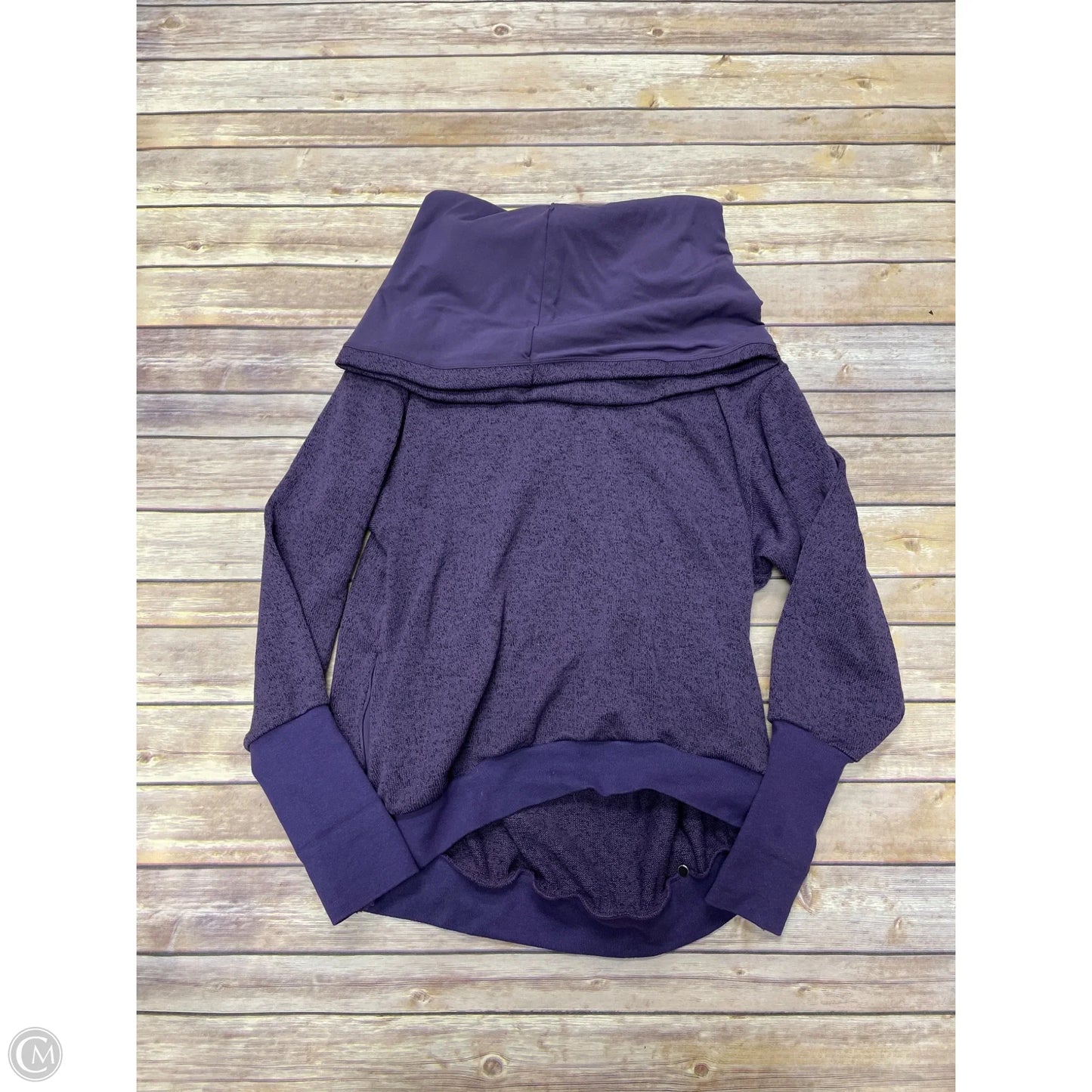 Athletic Sweatshirt Collar By Cme In Purple, Size: M