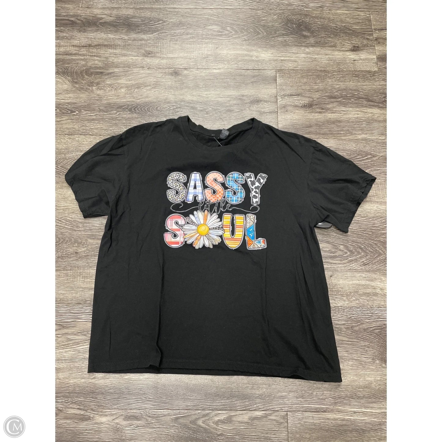 Top Short Sleeve Basic By Cmf In Black, Size: Xl