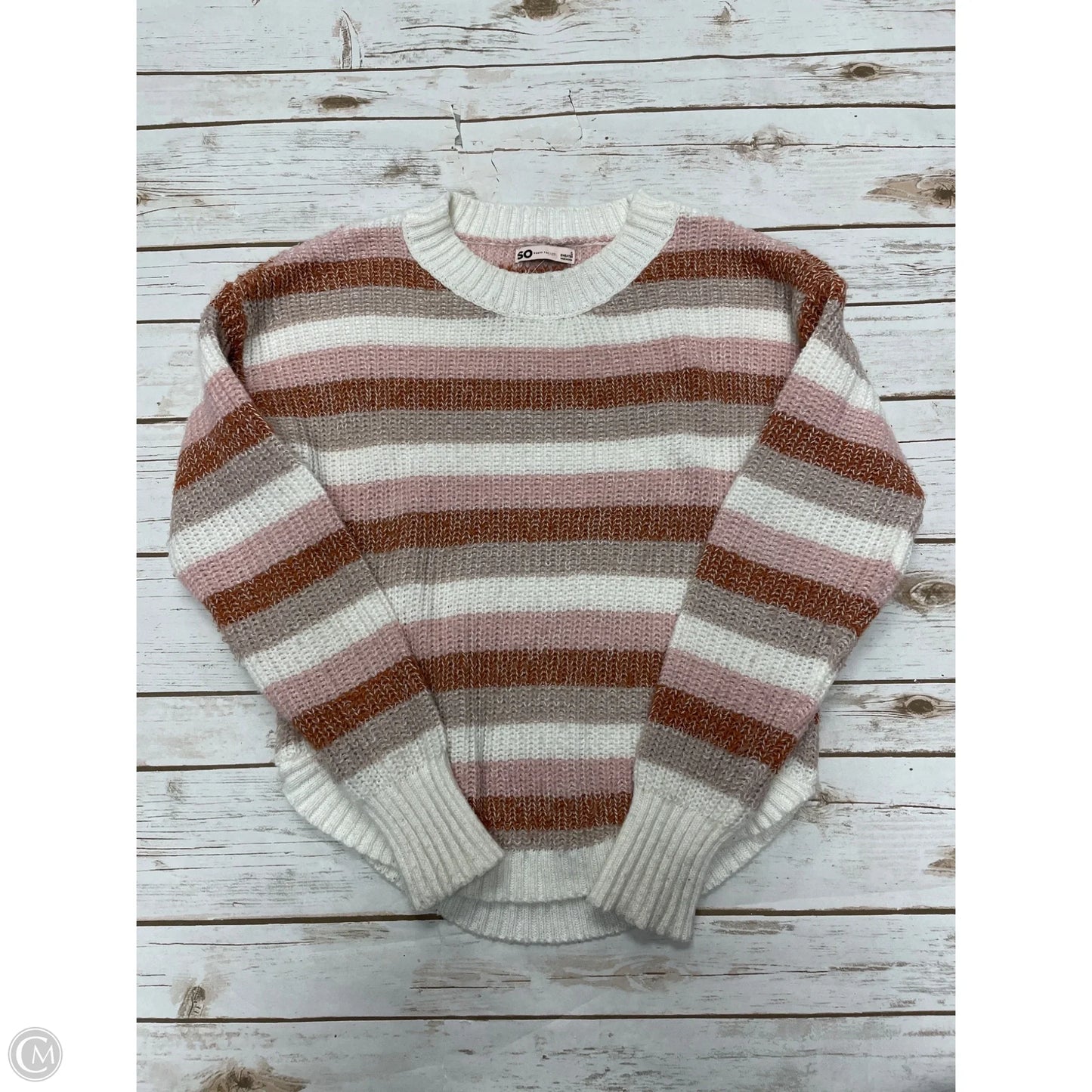 Sweater By So In Striped Pattern, Size: S