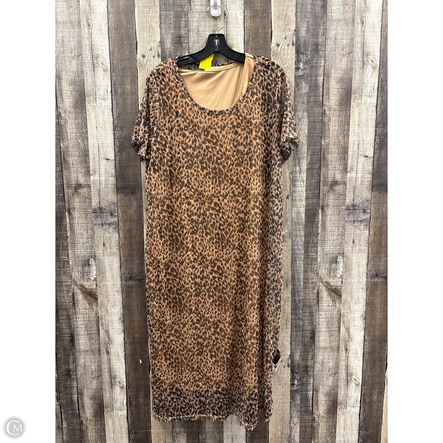 Dress Party Midi By Terra & Sky In Animal Print, Size: 1x