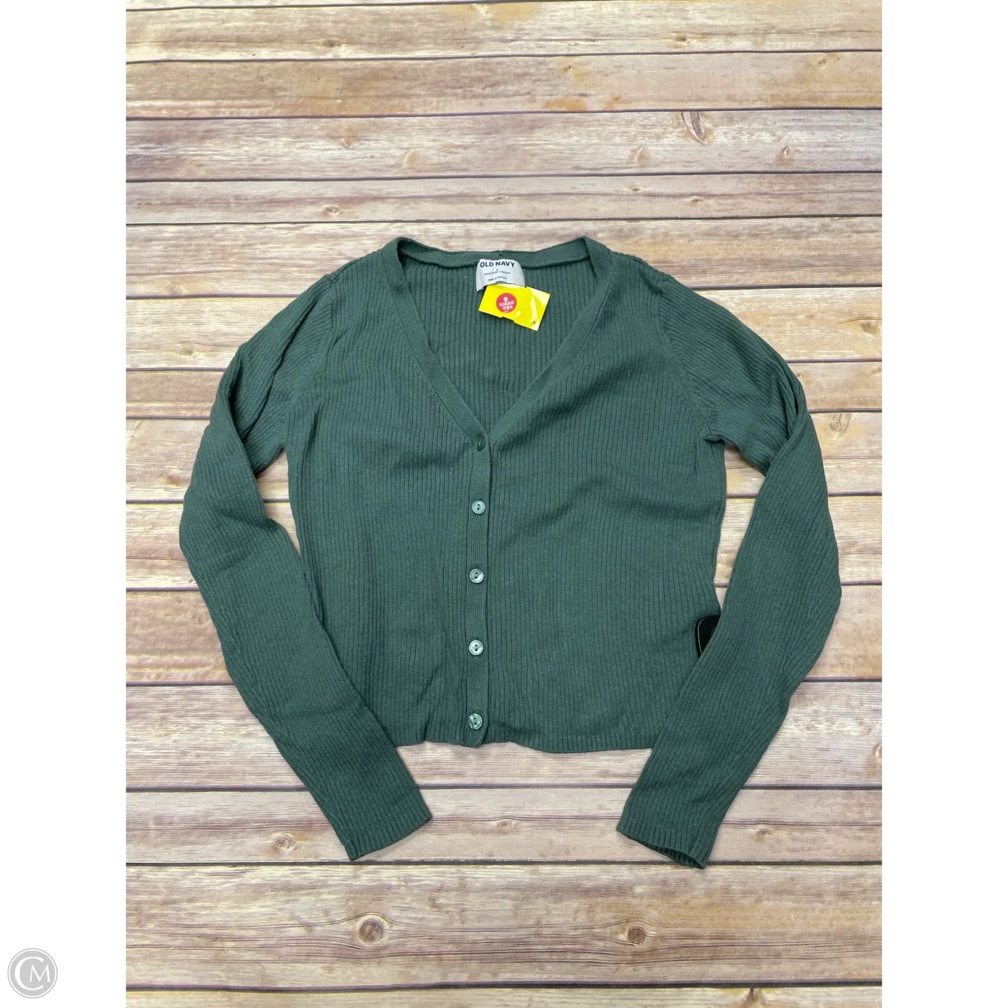 Sweater Cardigan By Old Navy In Green, Size: S
