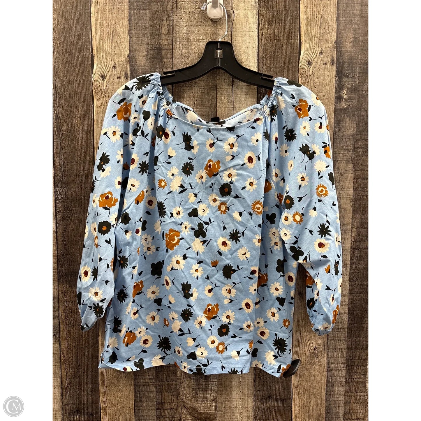 Top Long Sleeve By Ann Taylor In Blue, Size: L