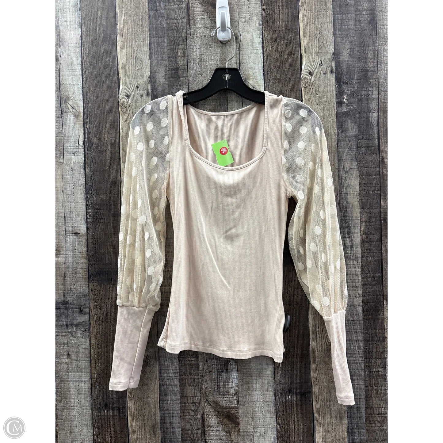 Top Long Sleeve By Cmf In Beige, Size: Xs