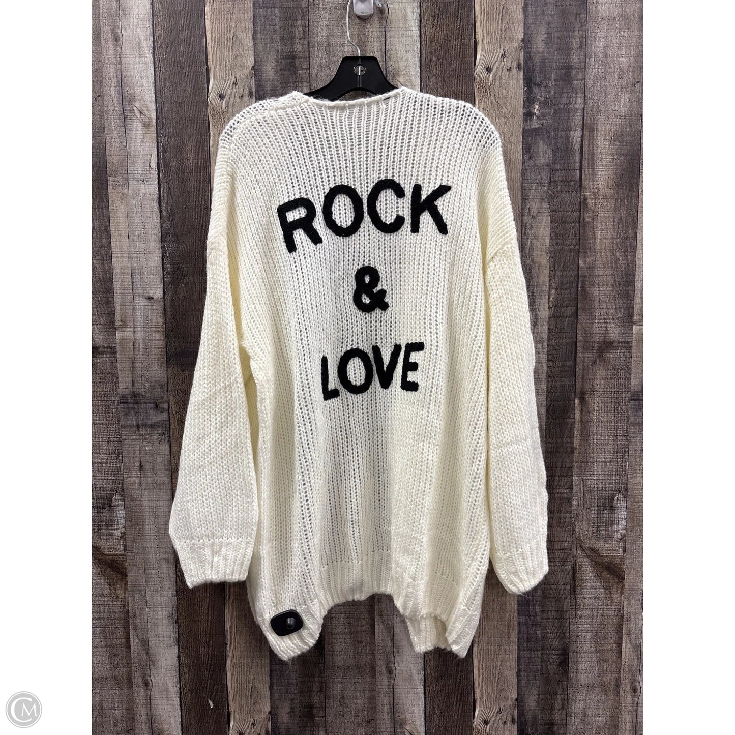 Sweater Cardigan By Cme In White, Size: L