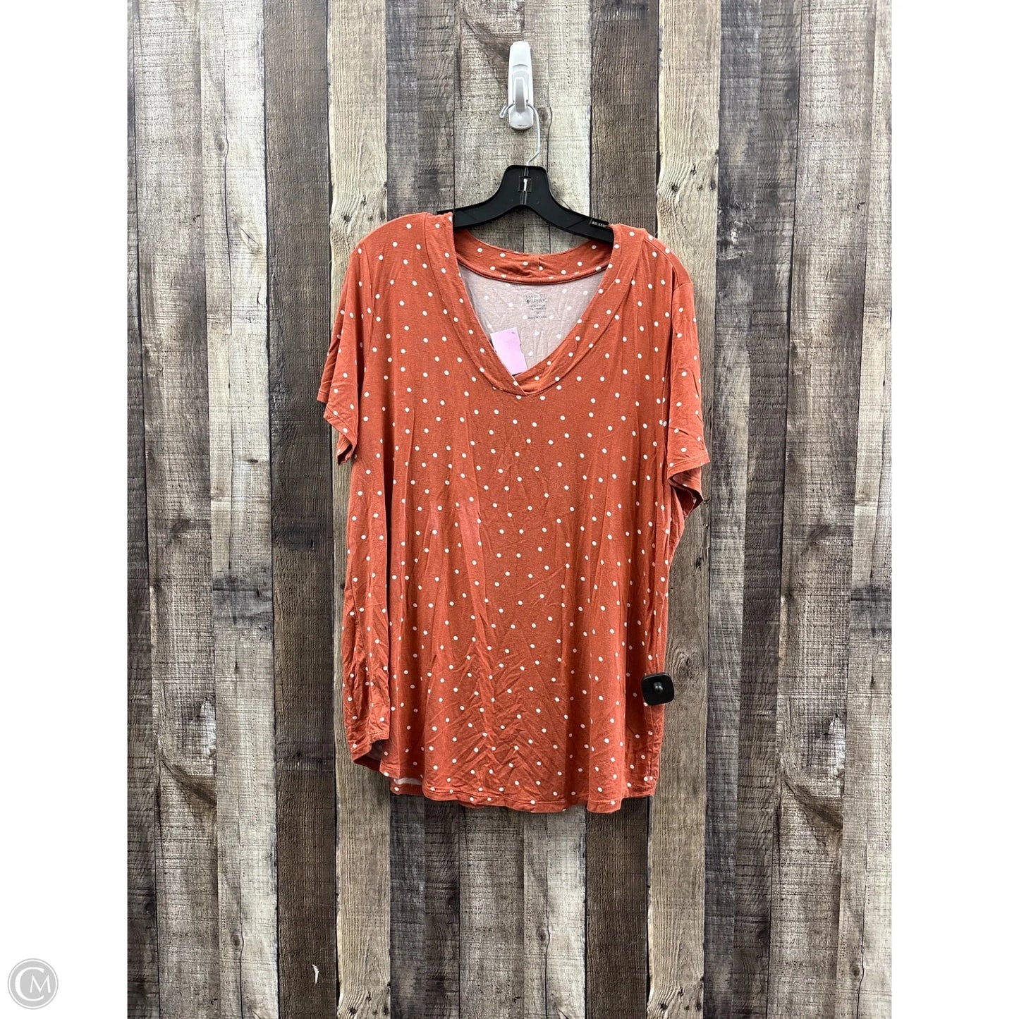 Top Short Sleeve By Market & Spruce In Polkadot Pattern, Size: 1x