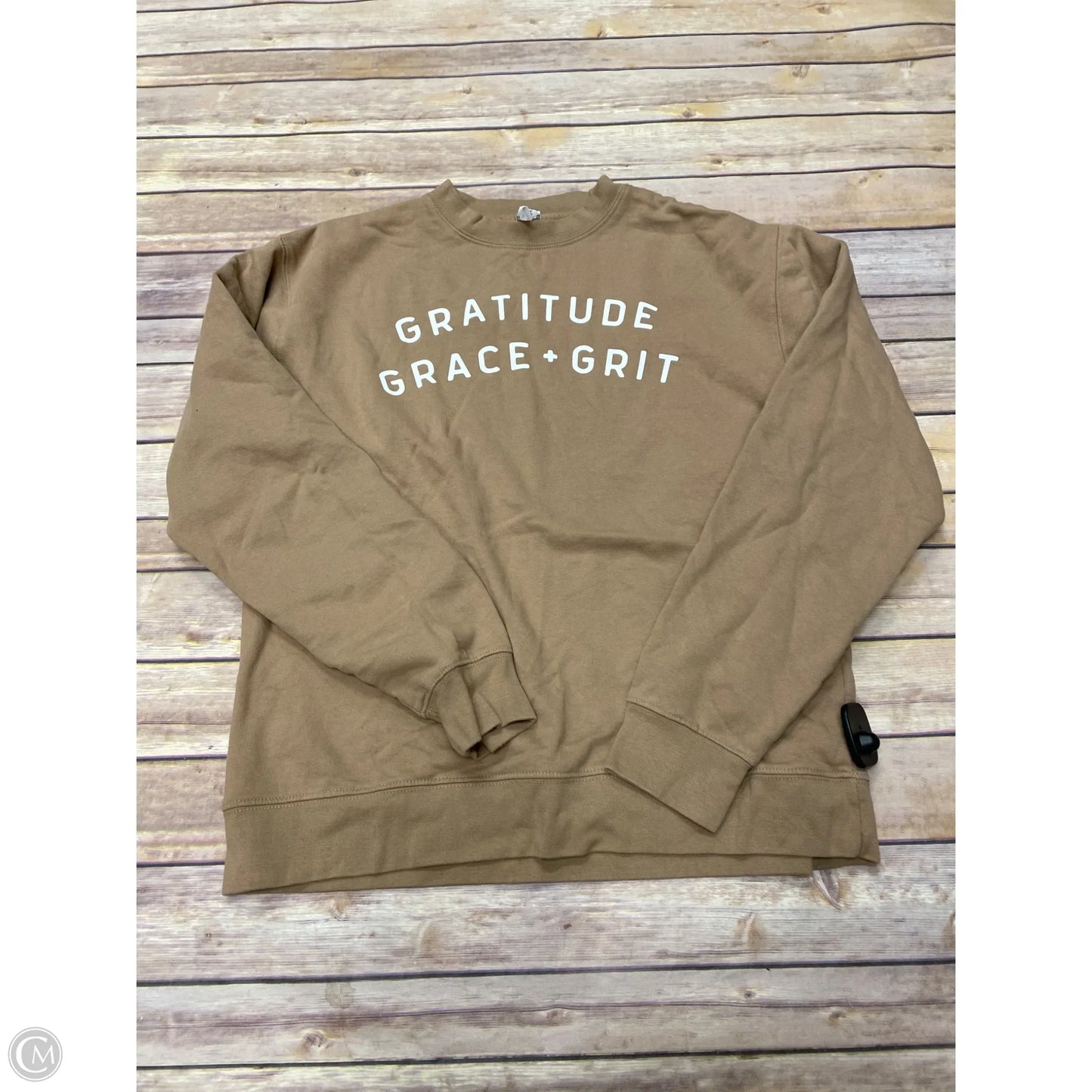 Sweatshirt Crewneck By Cme In Tan, Size: S