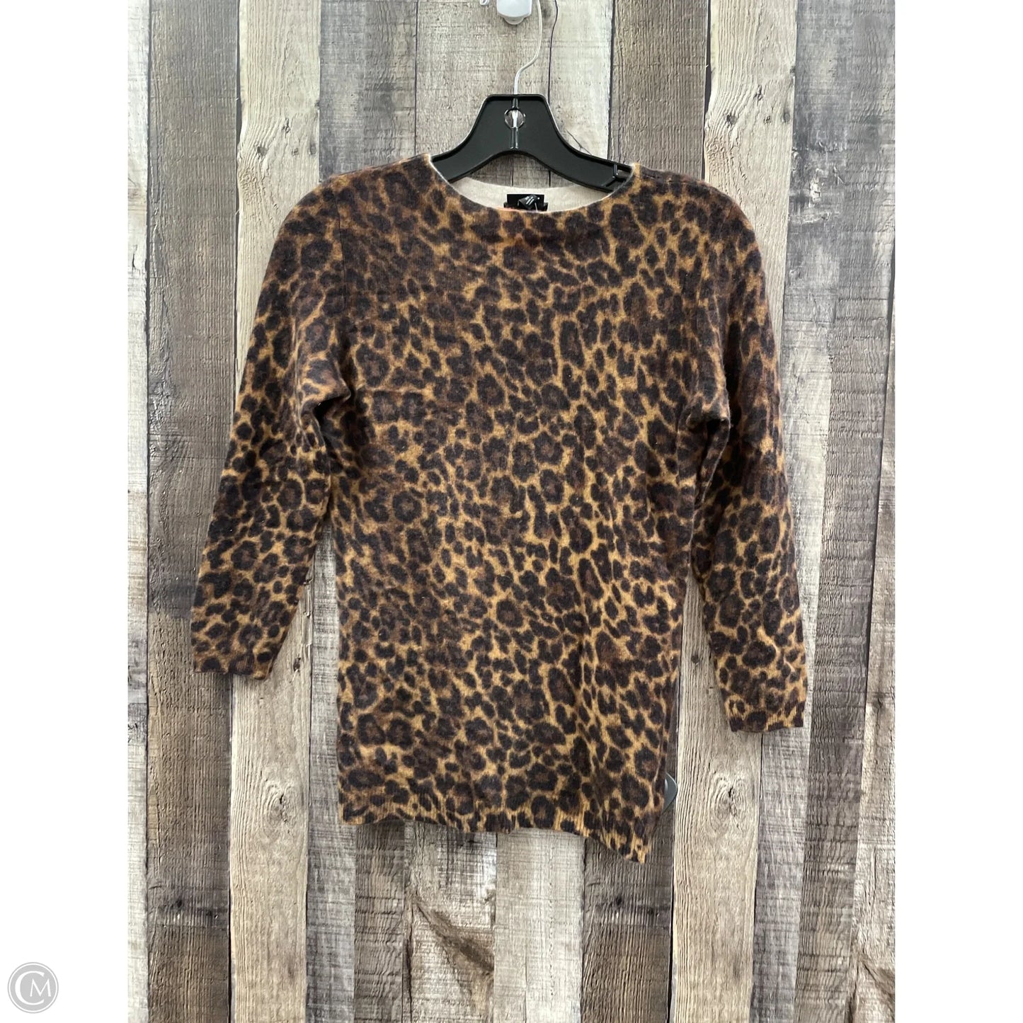 Sweater Cashmere By Talbots In Animal Print, Size: Xs