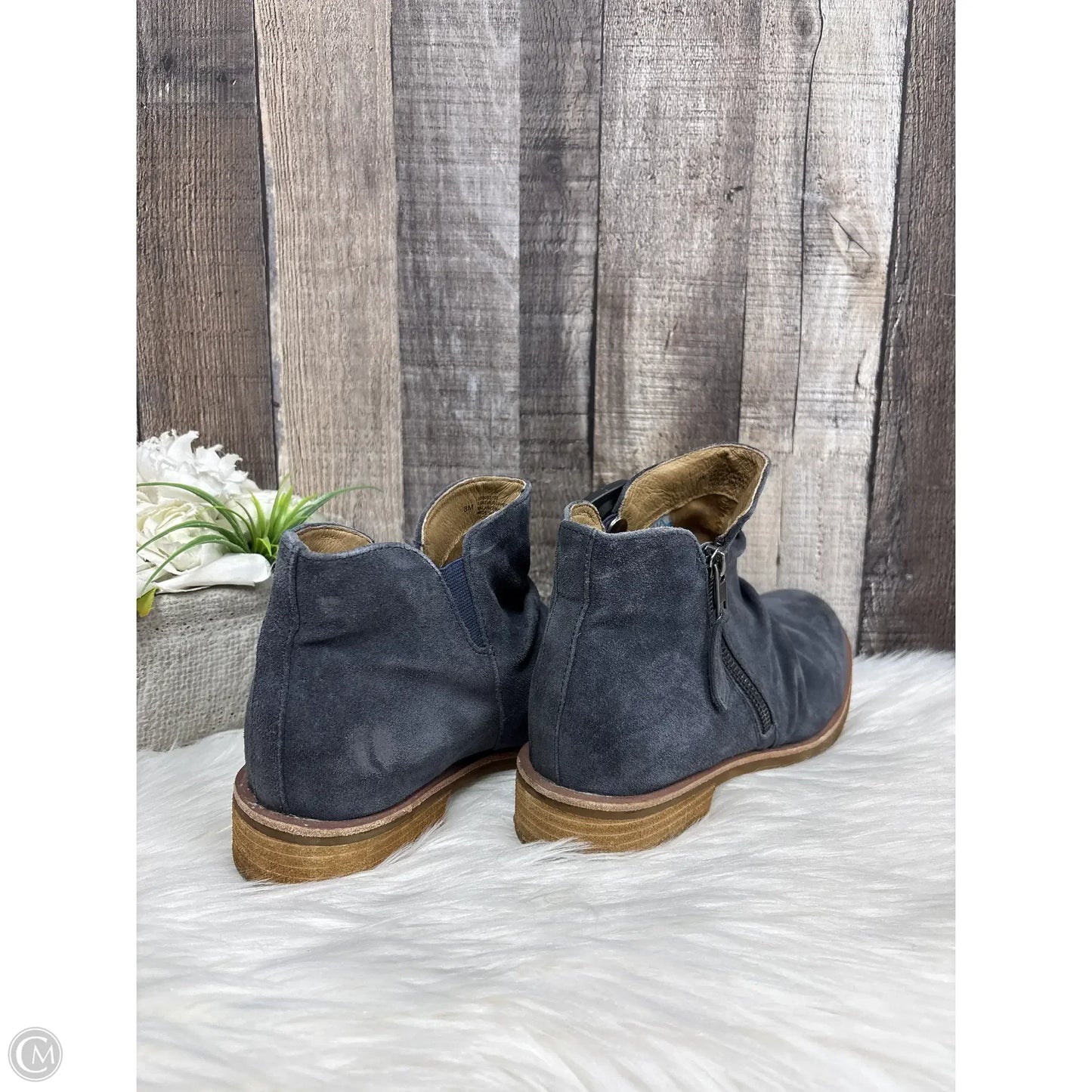 Boots Ankle Flats By Sofft In Blue, Size: 8