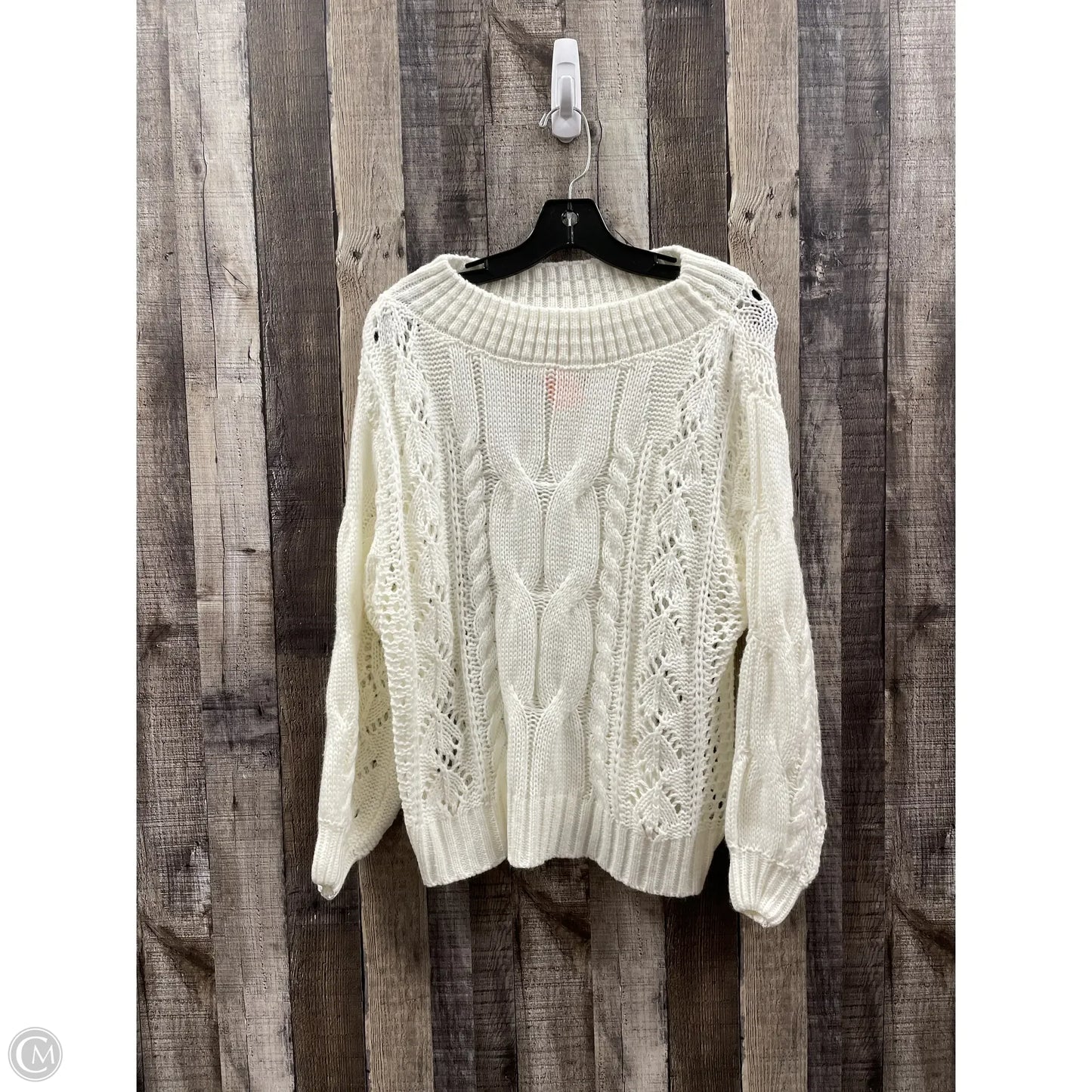 Sweater By Shein In White, Size: L