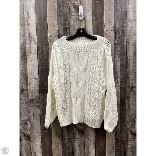 Sweater By Shein In White, Size: L