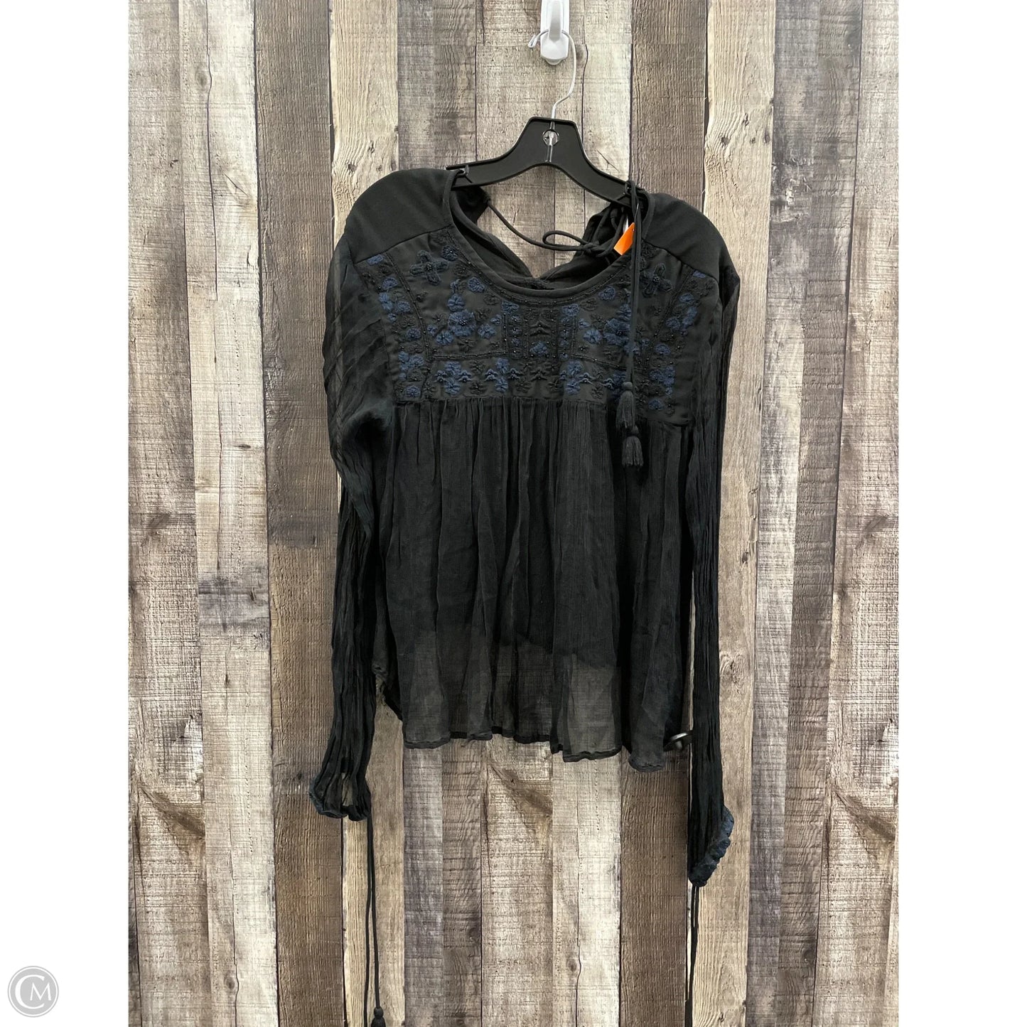 Top Long Sleeve By Free People In Black, Size: M