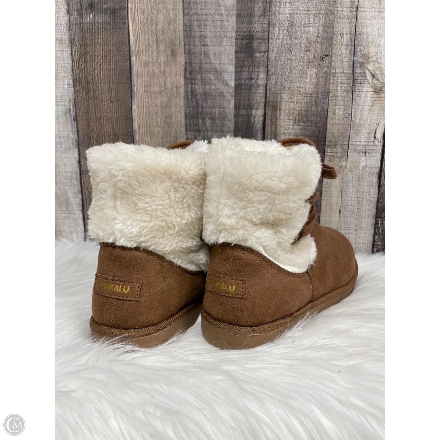 Boots Ankle Flats By Cme In Brown, Size: 10
