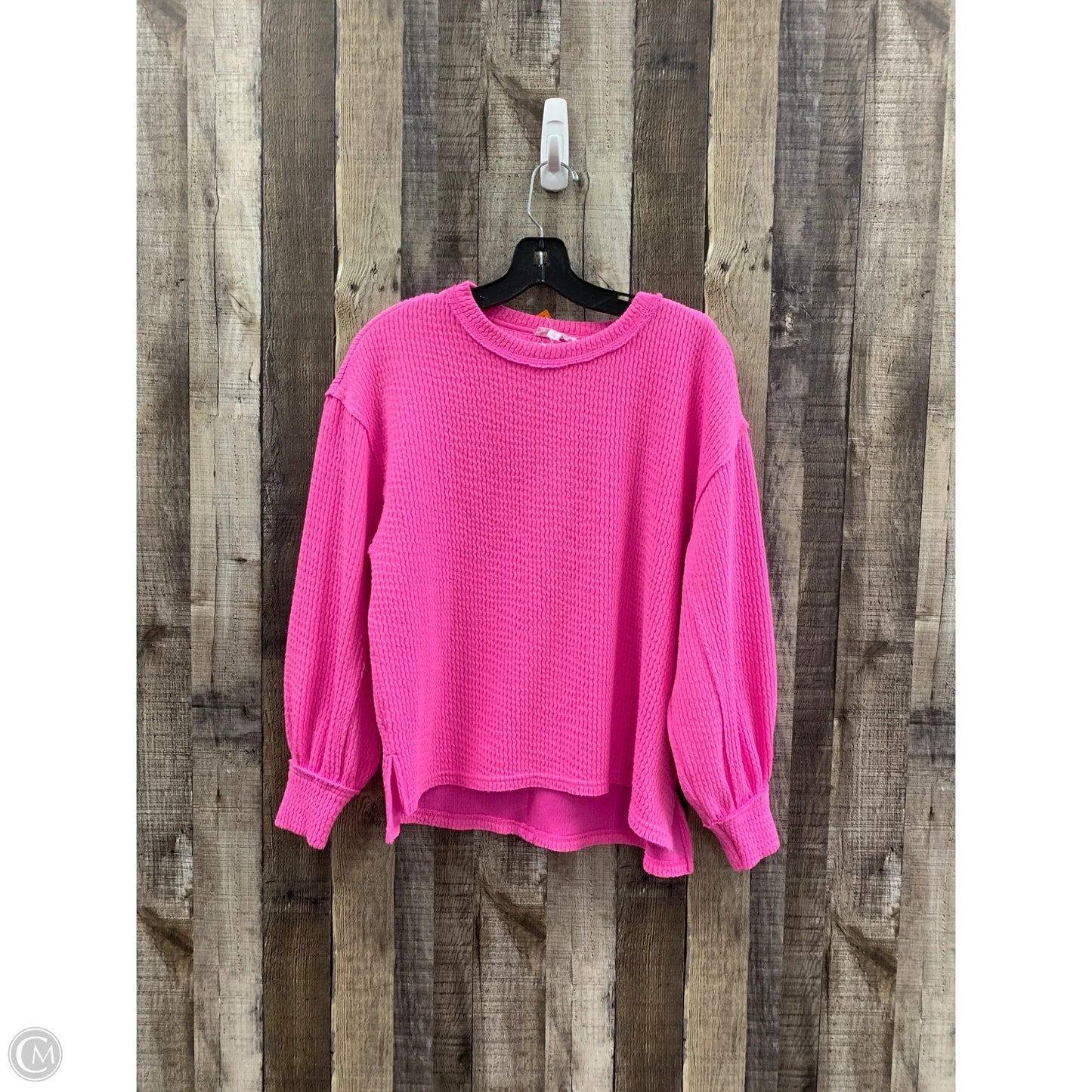 Top Long Sleeve By Blu Pepper In Pink, Size: Xs