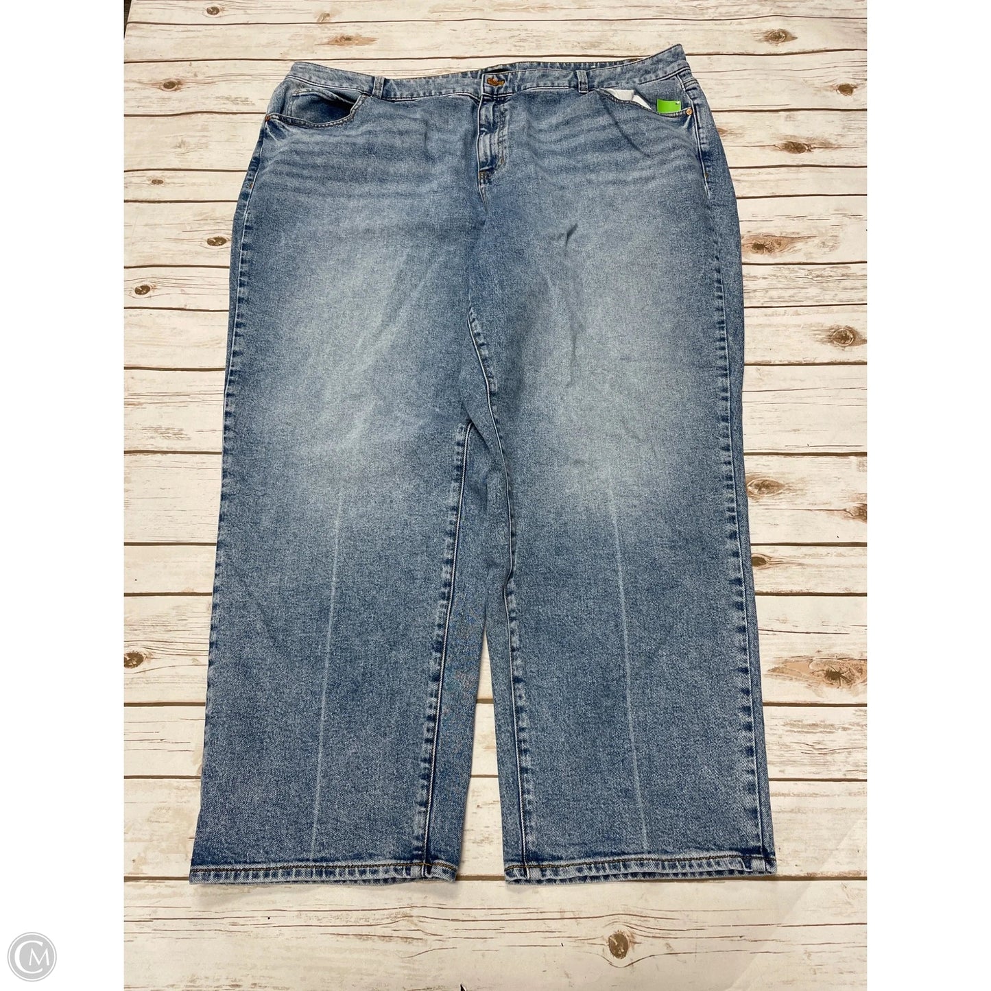 Jeans Straight By Talbots In Blue Denim, Size: 24