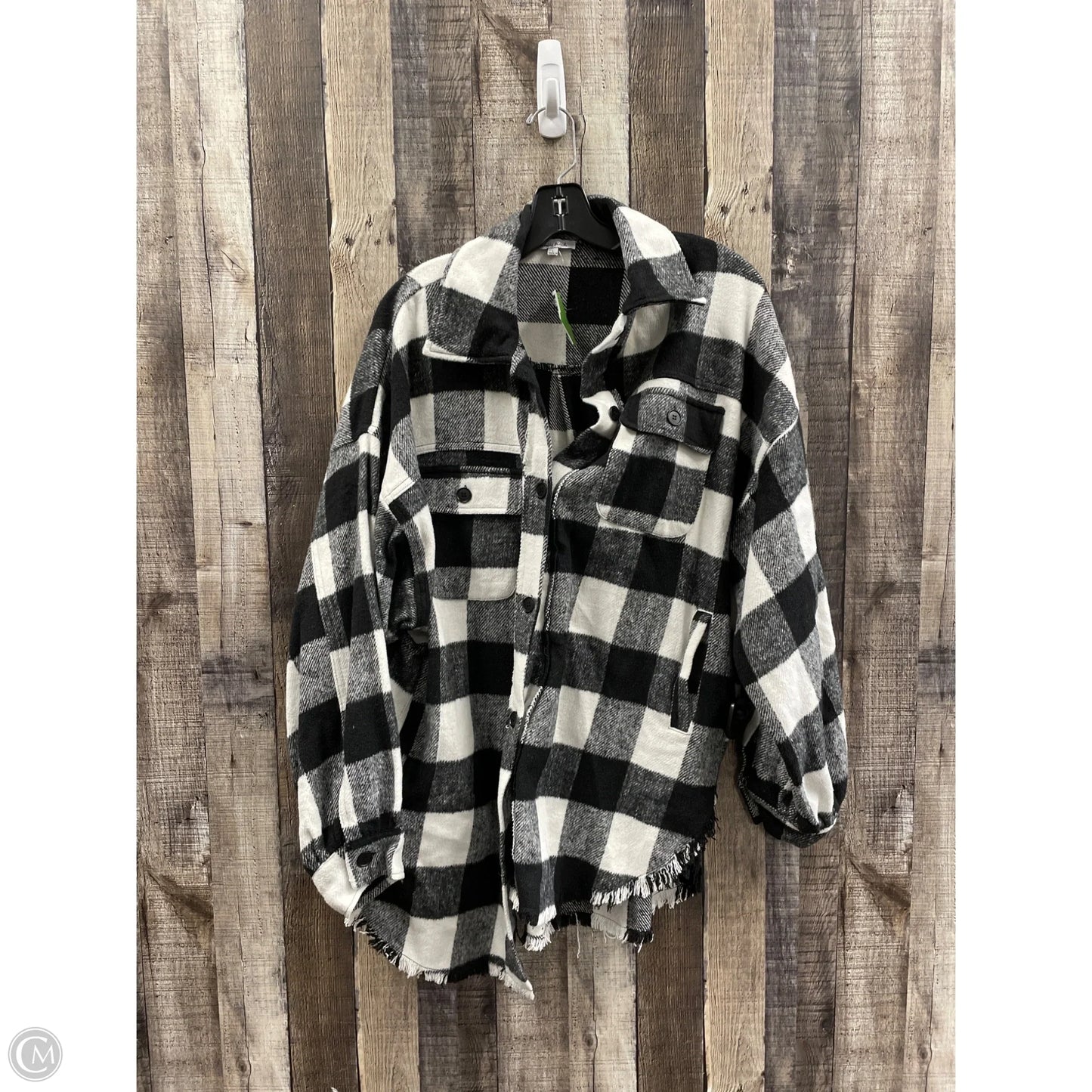 Jacket Shirt By White Birch In Plaid Pattern, Size: L
