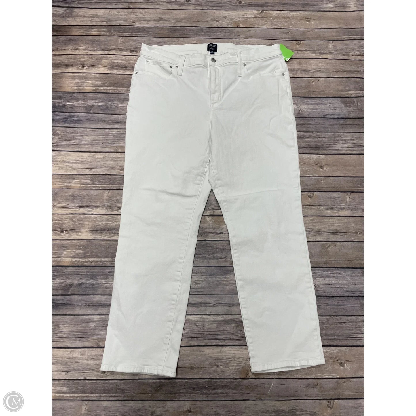 Jeans Boyfriend By J. Crew In White Denim, Size: 16