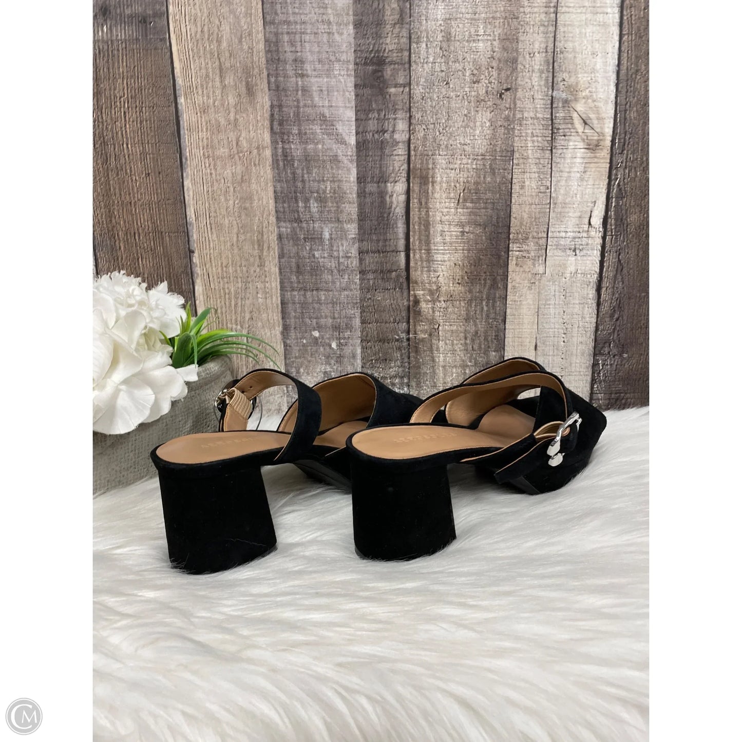 Sandals Heels Block By Aerosoles In Black, Size: 7