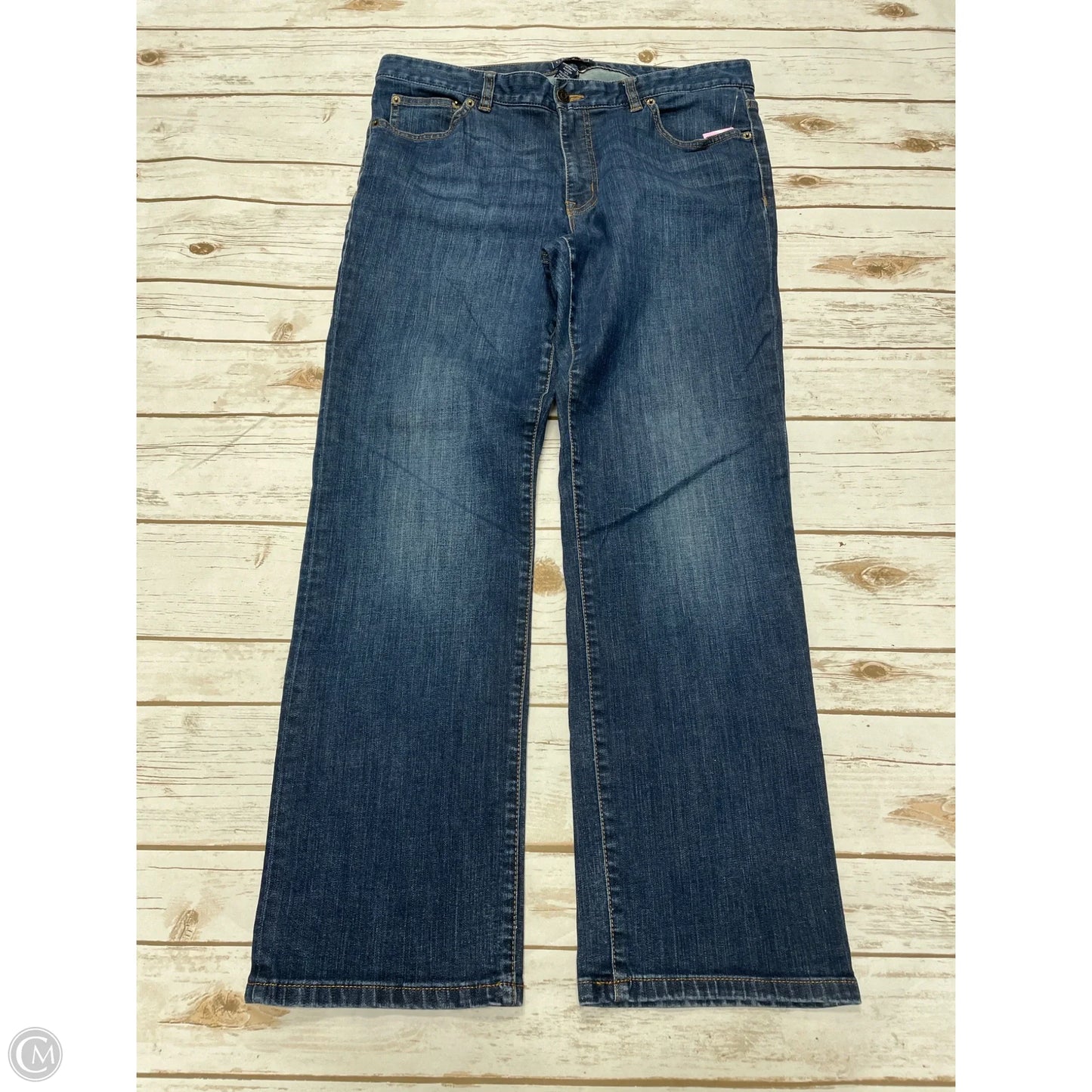 Jeans Boot Cut By Chaps In Blue Denim, Size: 14