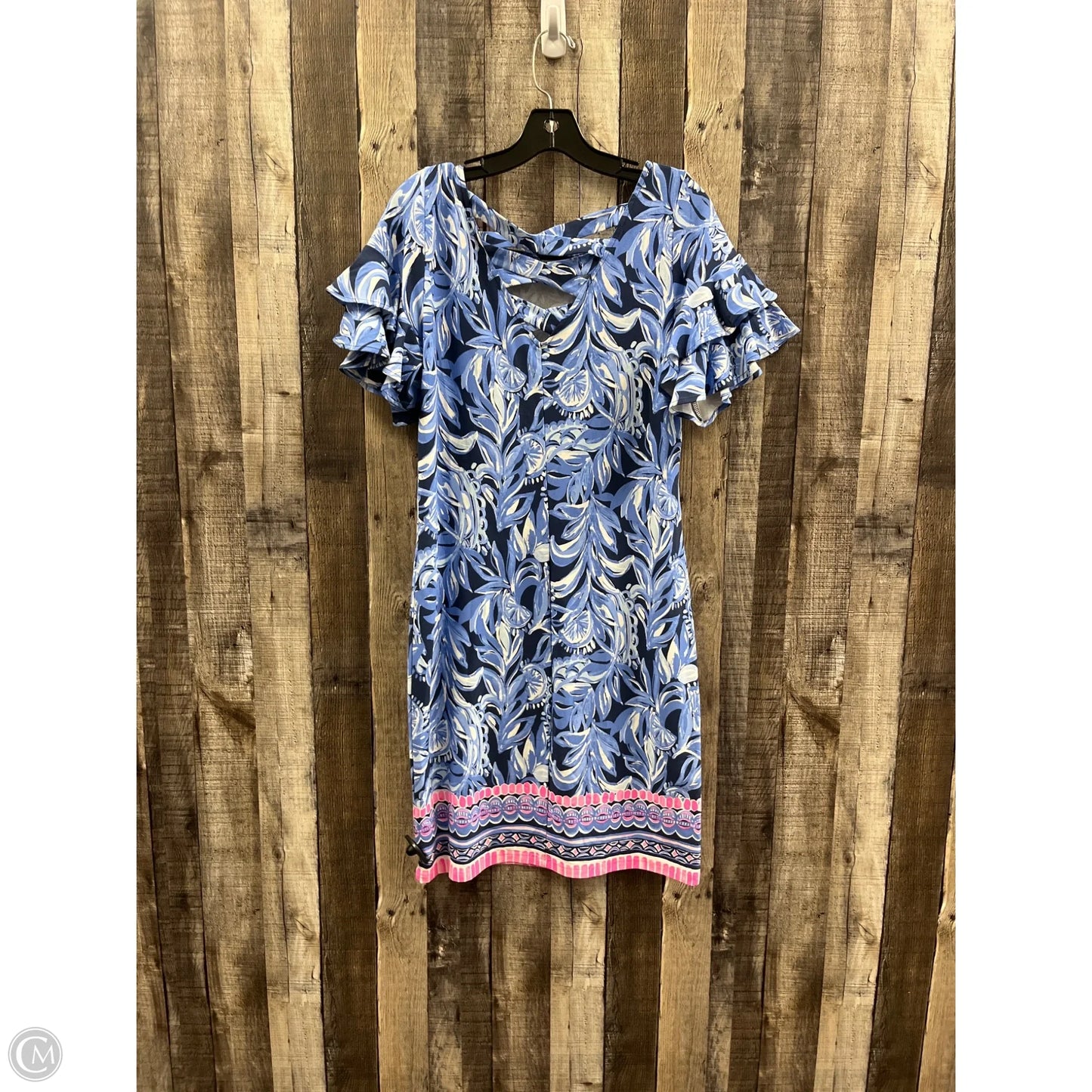 Dress Designer By Lilly Pulitzer In Blue & White, Size: M