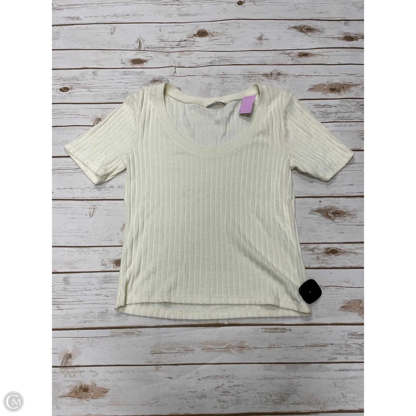 Top Short Sleeve By Zara In Cream, Size: Xl