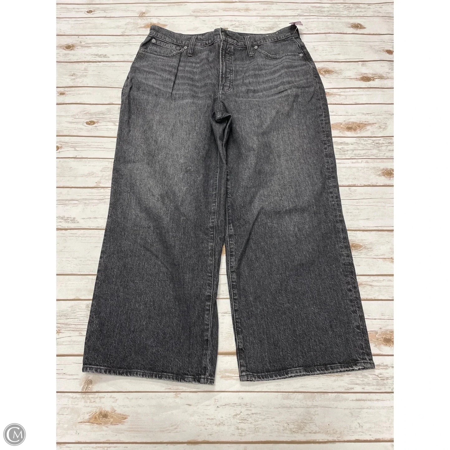 Jeans Wide Leg By Madewell In Grey Denim, Size: 16