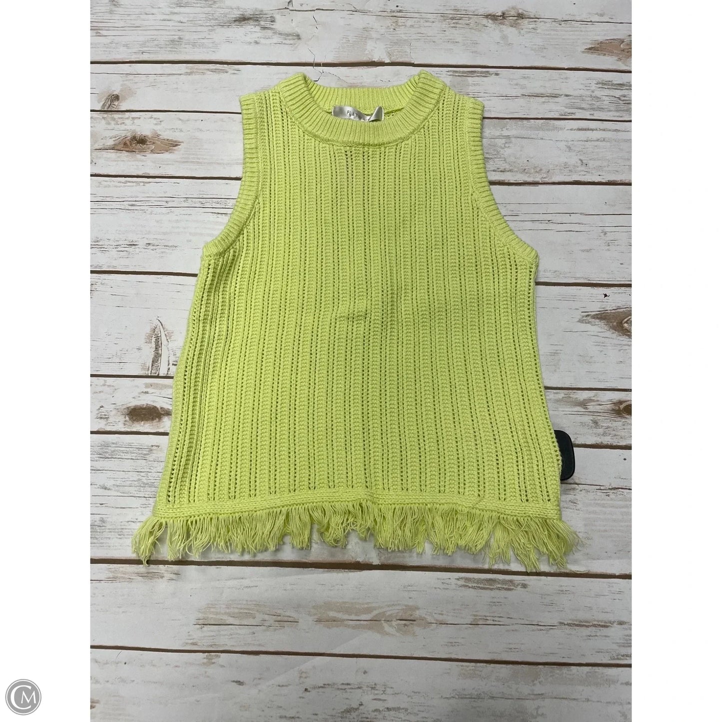 Top Sleeveless By Flat White In Yellow, Size: Xxs