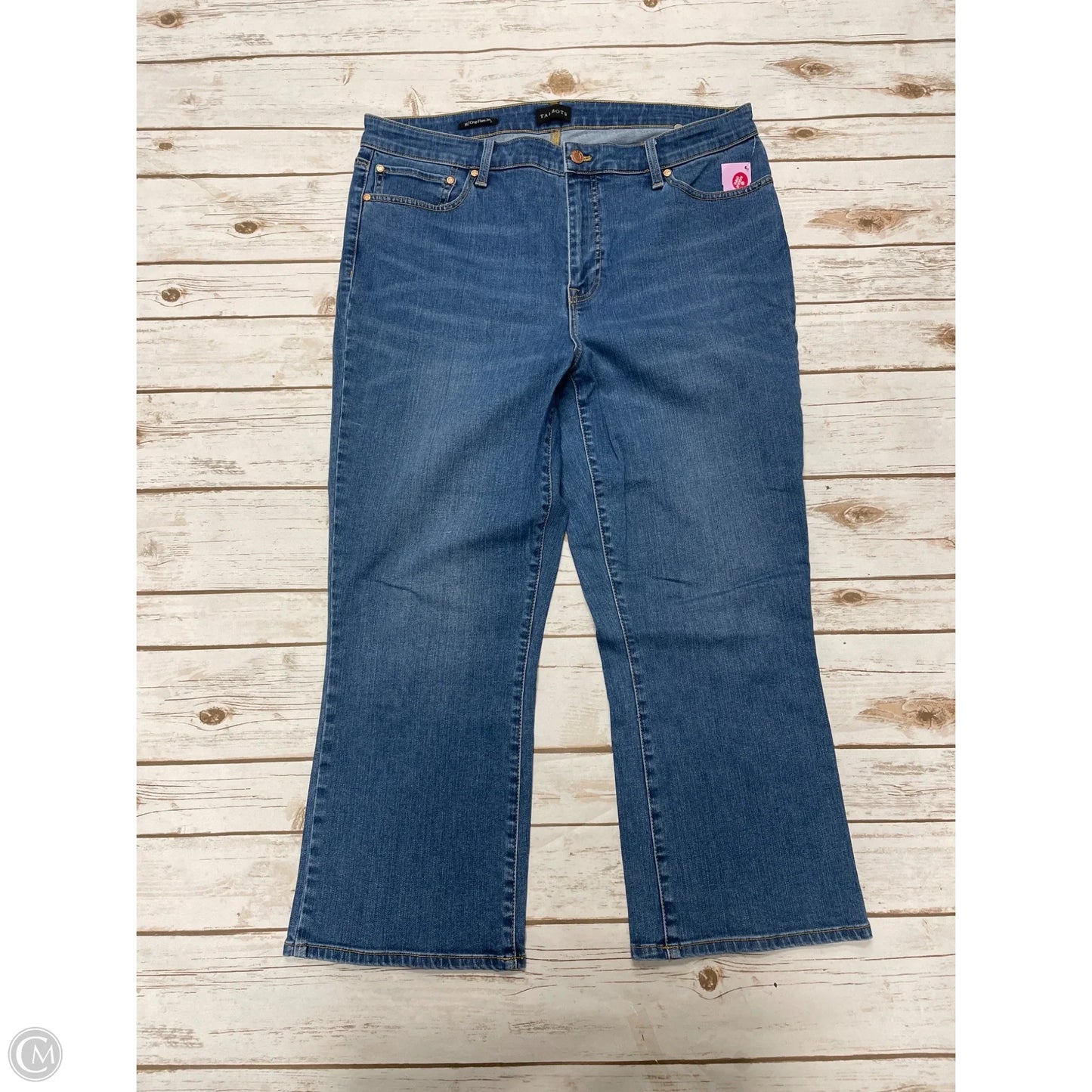 Jeans Flared By Talbots In Blue Denim, Size: 16
