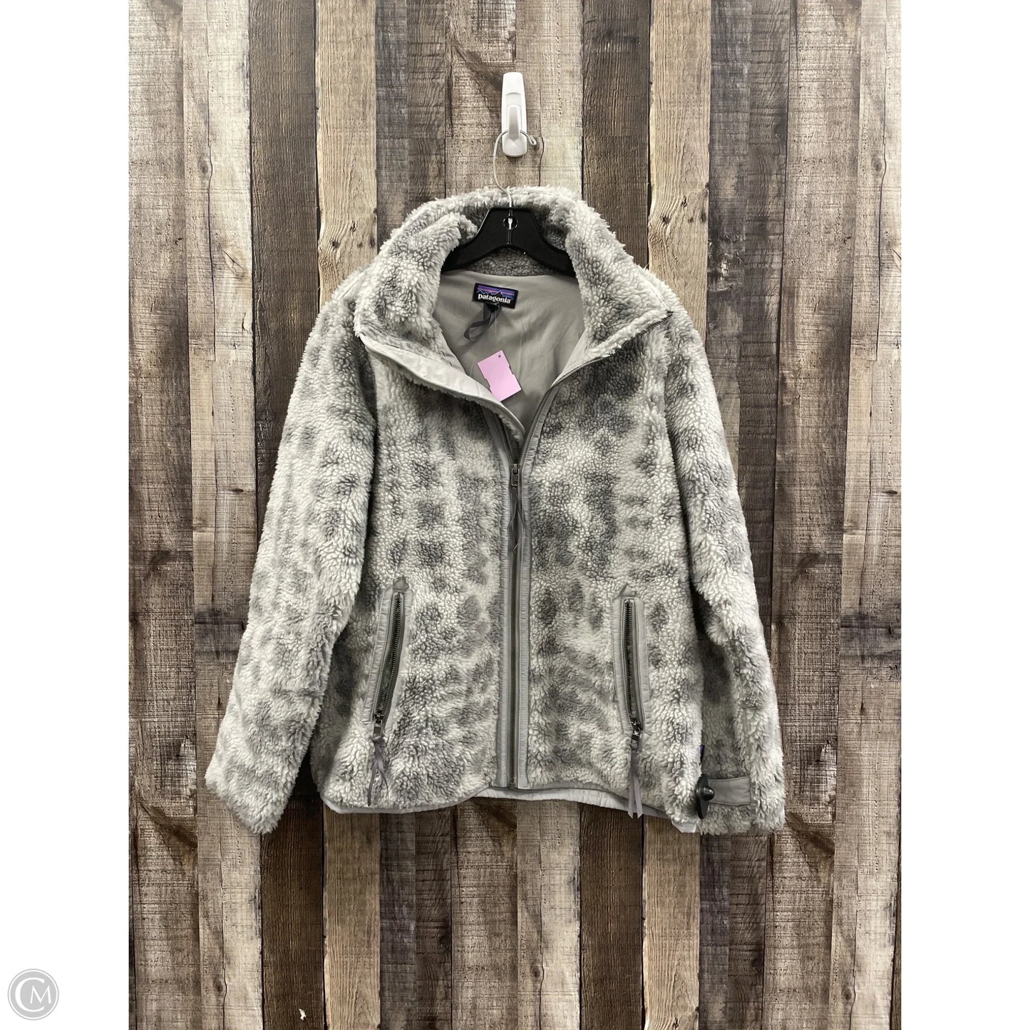 Jacket Fleece By Patagonia In Grey, Size: L