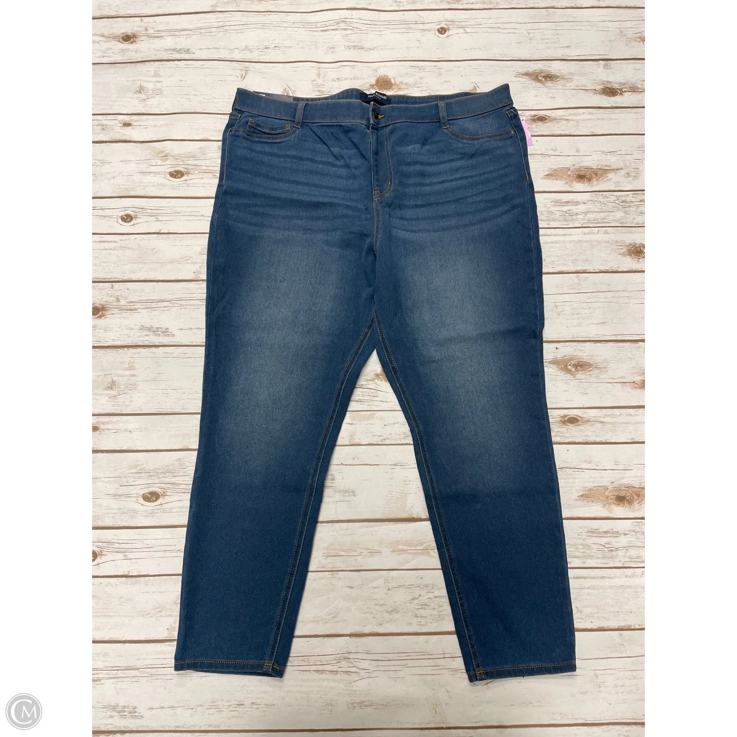 Jeans Jeggings By Isaac Mizrahi In Blue Denim, Size: Xxl