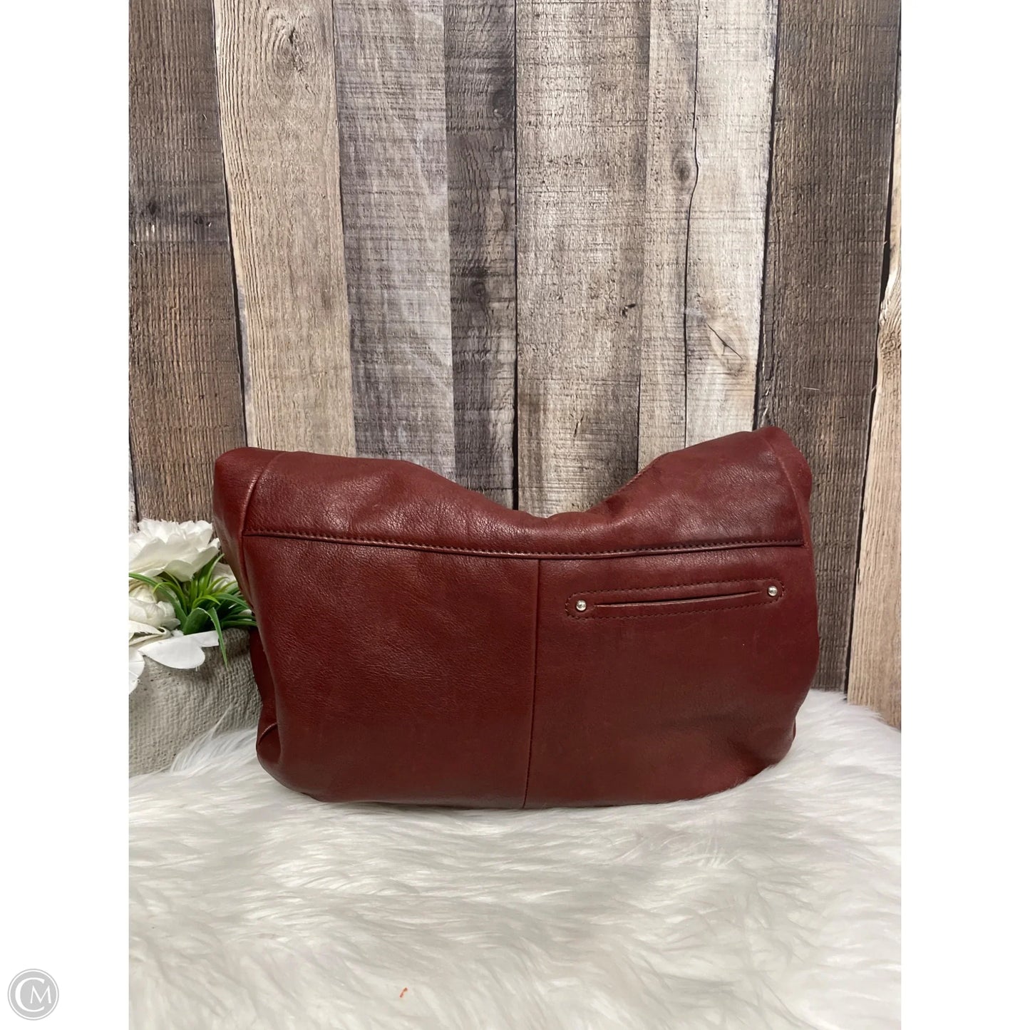 Handbag Leather By B. Makowsky, Size: Medium