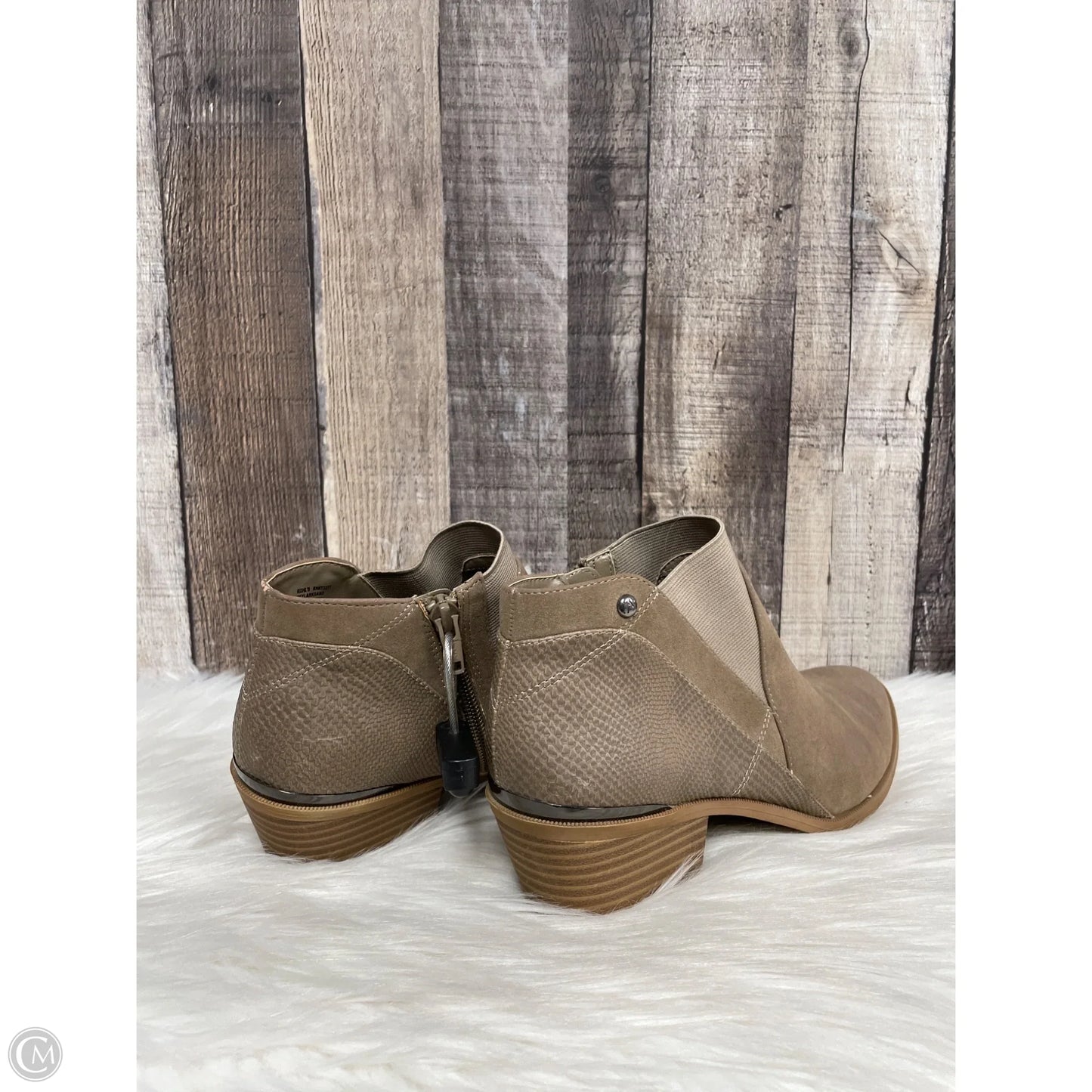 Boots Ankle Heels By Simply Vera In Tan, Size: 7
