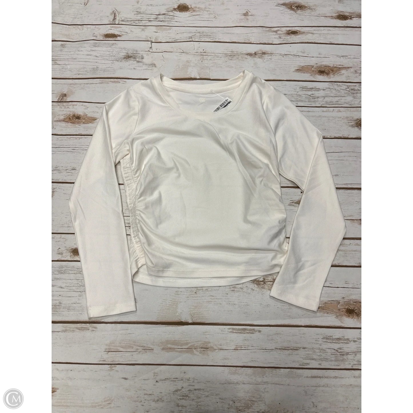 Athletic Top Long Sleeve Crewneck By All In Motion In Ivory, Size: Xs