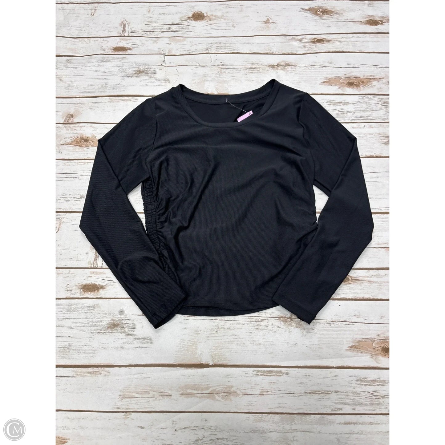 Athletic Top Long Sleeve Crewneck By All In Motion In Black, Size: Xs